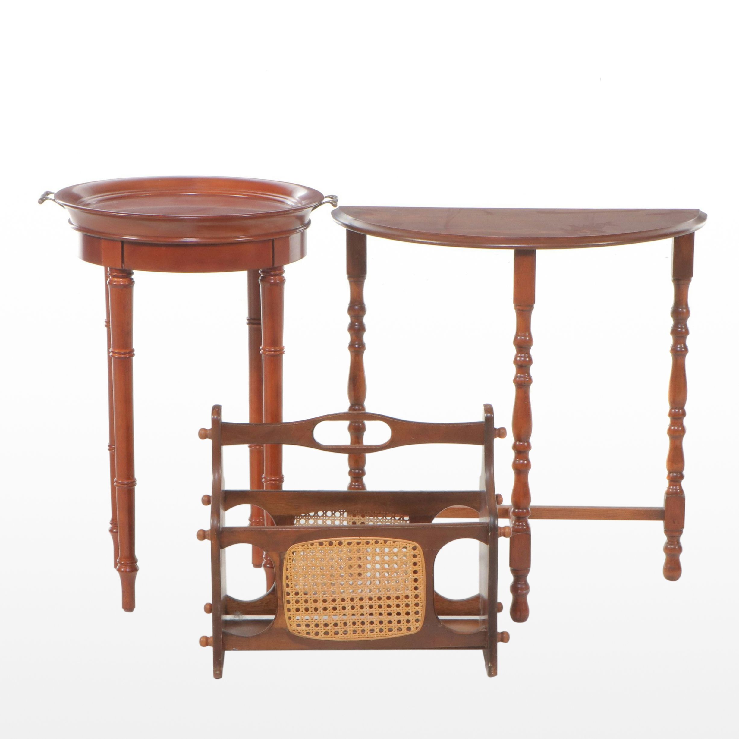The Bombay Company Tray Top Table with Accent Furniture, Late 20th Century