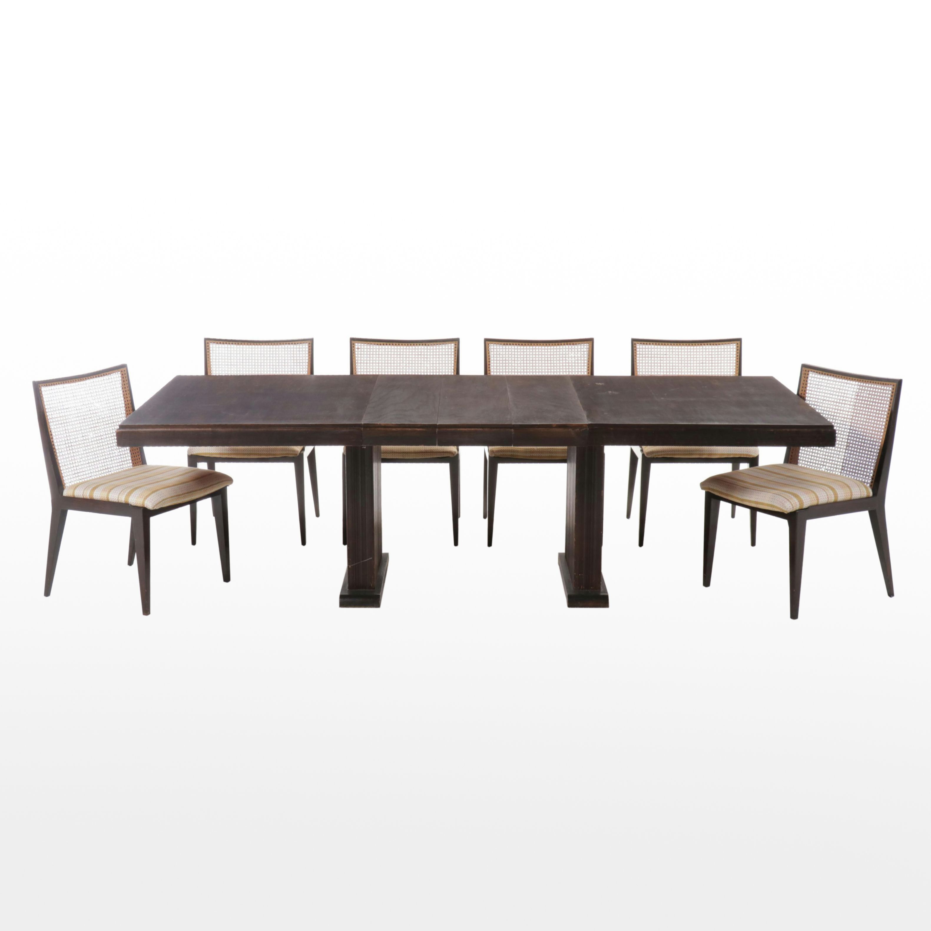 Dunbar Mid Century Modern Seven Piece Dining Set