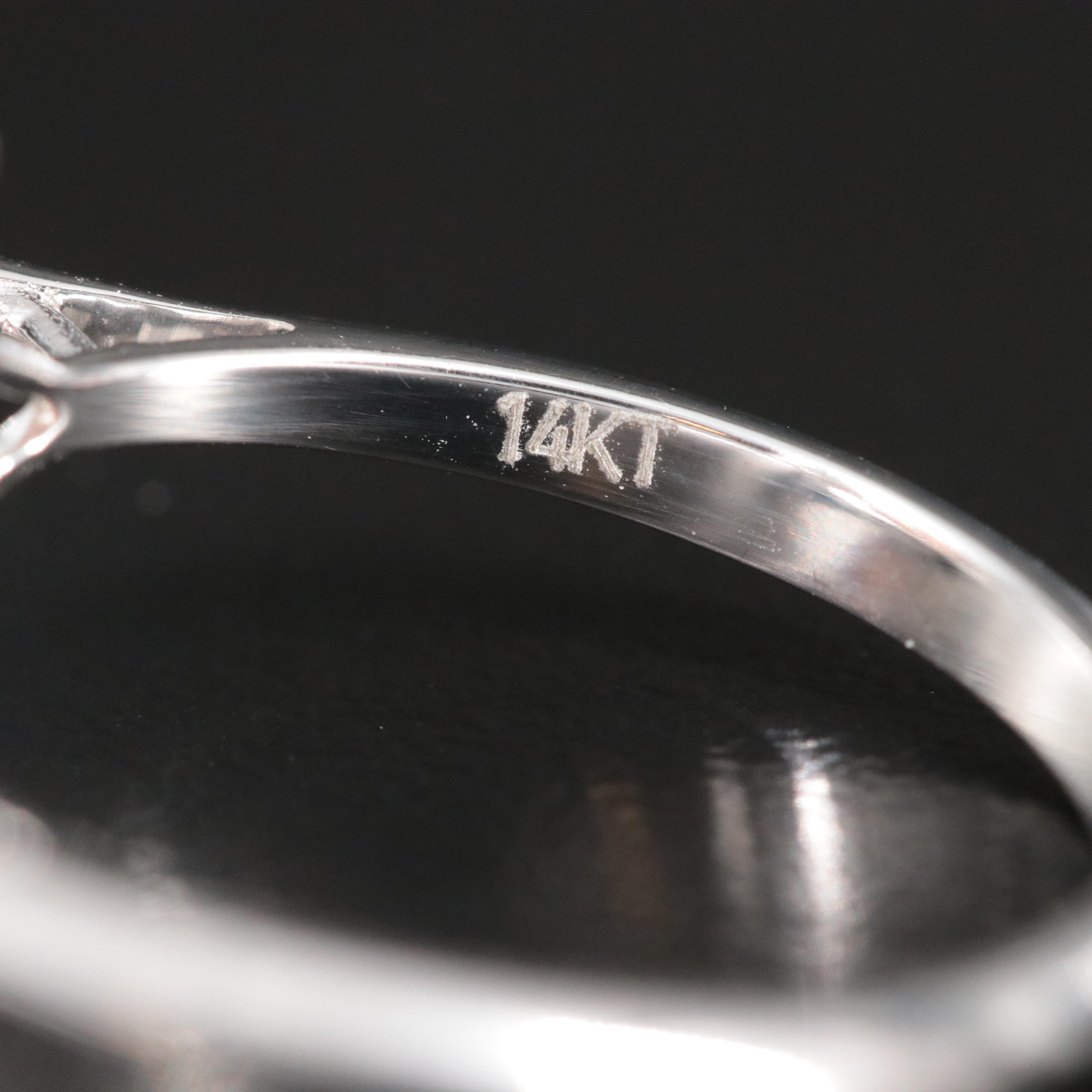 14K 5.06 CTW Lab Grown Diamond Ring with Fancy Pink Center and IGI Report