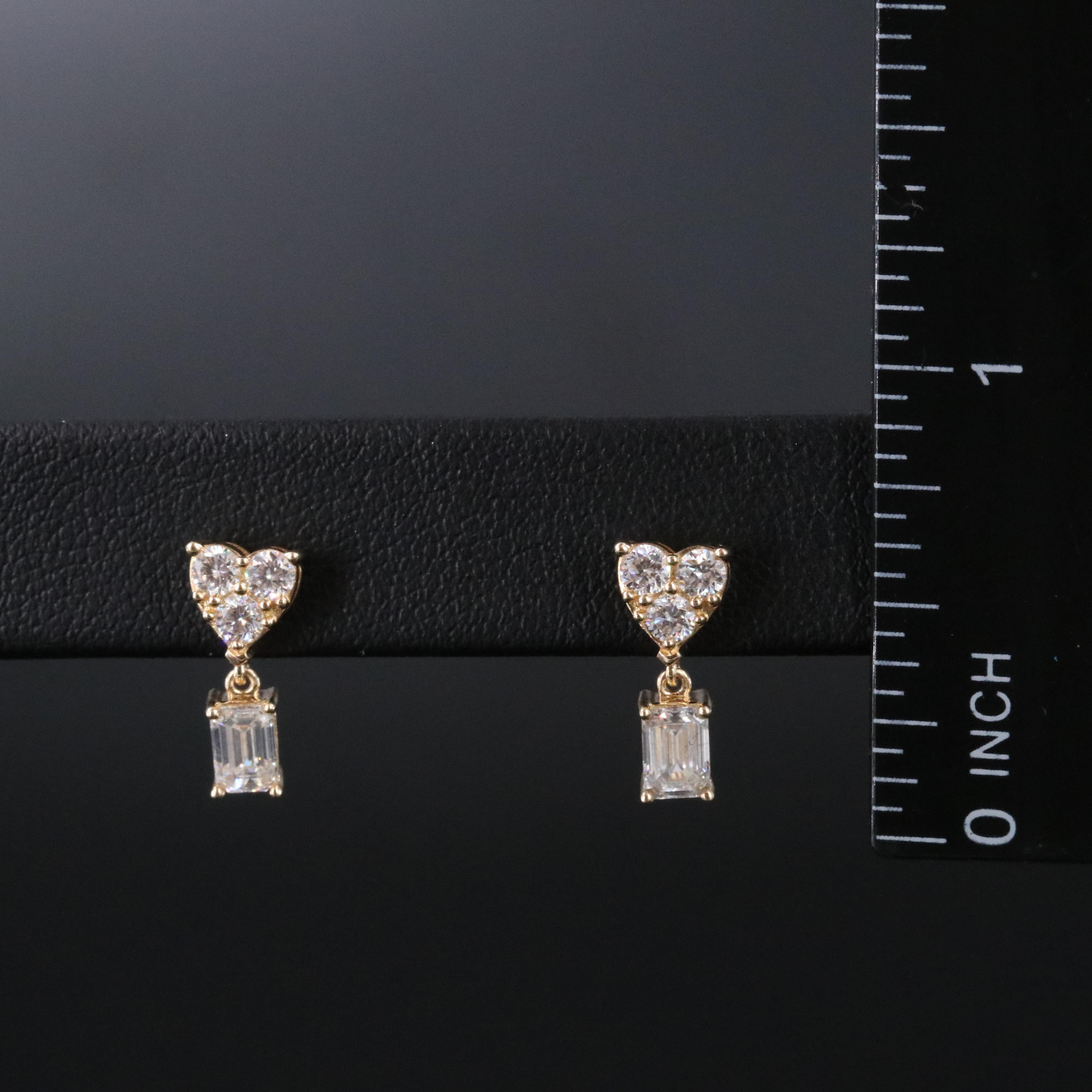 14K 1.25 CTW Lab Grown Diamond Drop Earrings