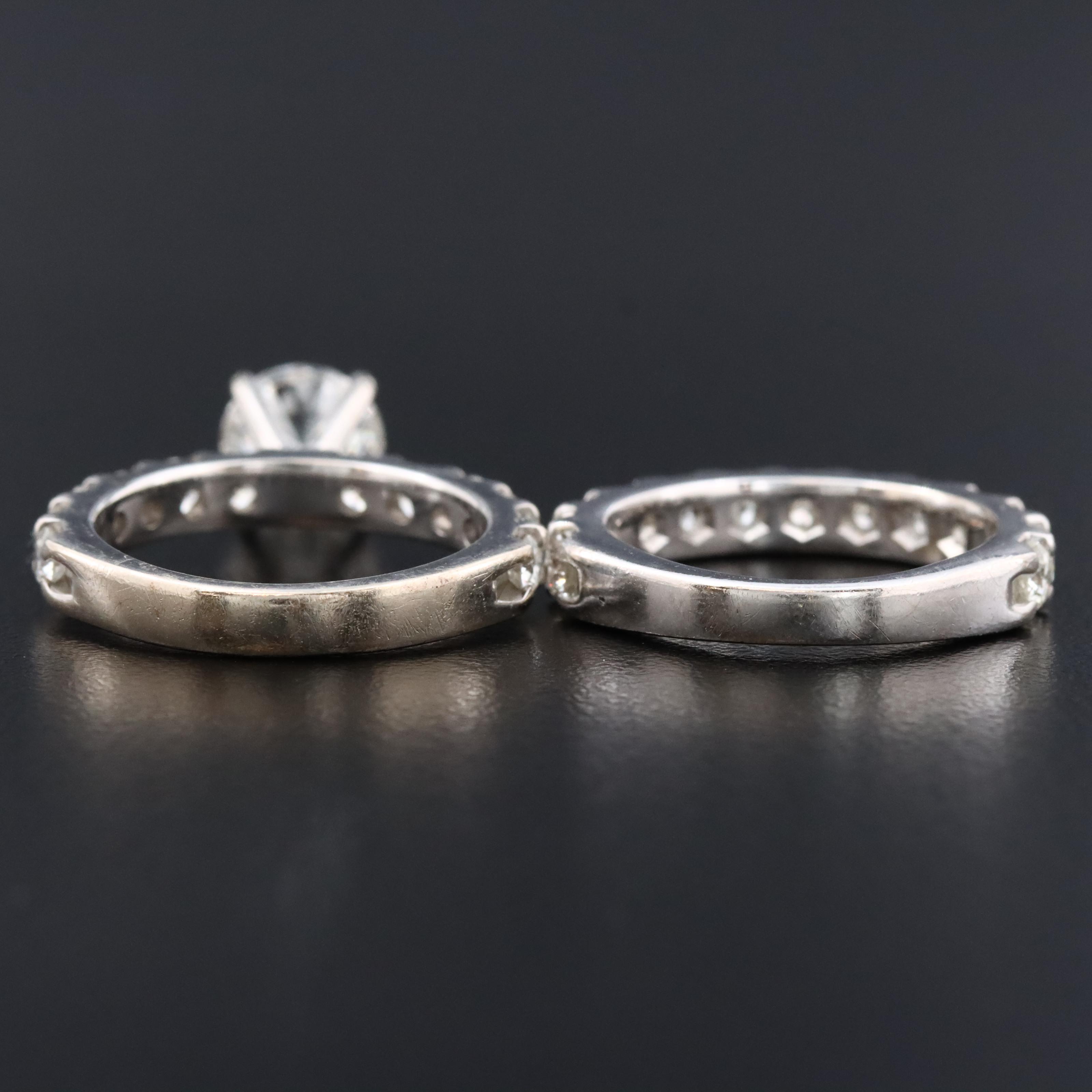 14K 3.06 CTW Diamond Ring Set with Lab Grown Center
