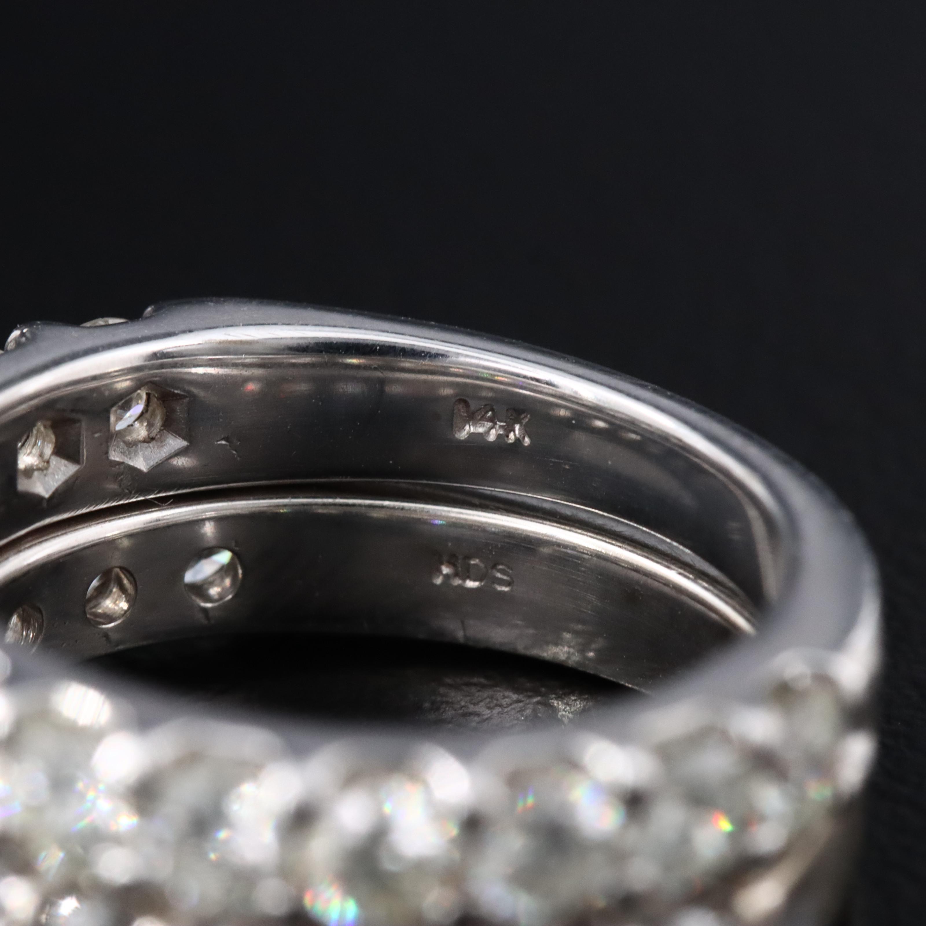 14K 3.06 CTW Diamond Ring Set with Lab Grown Center