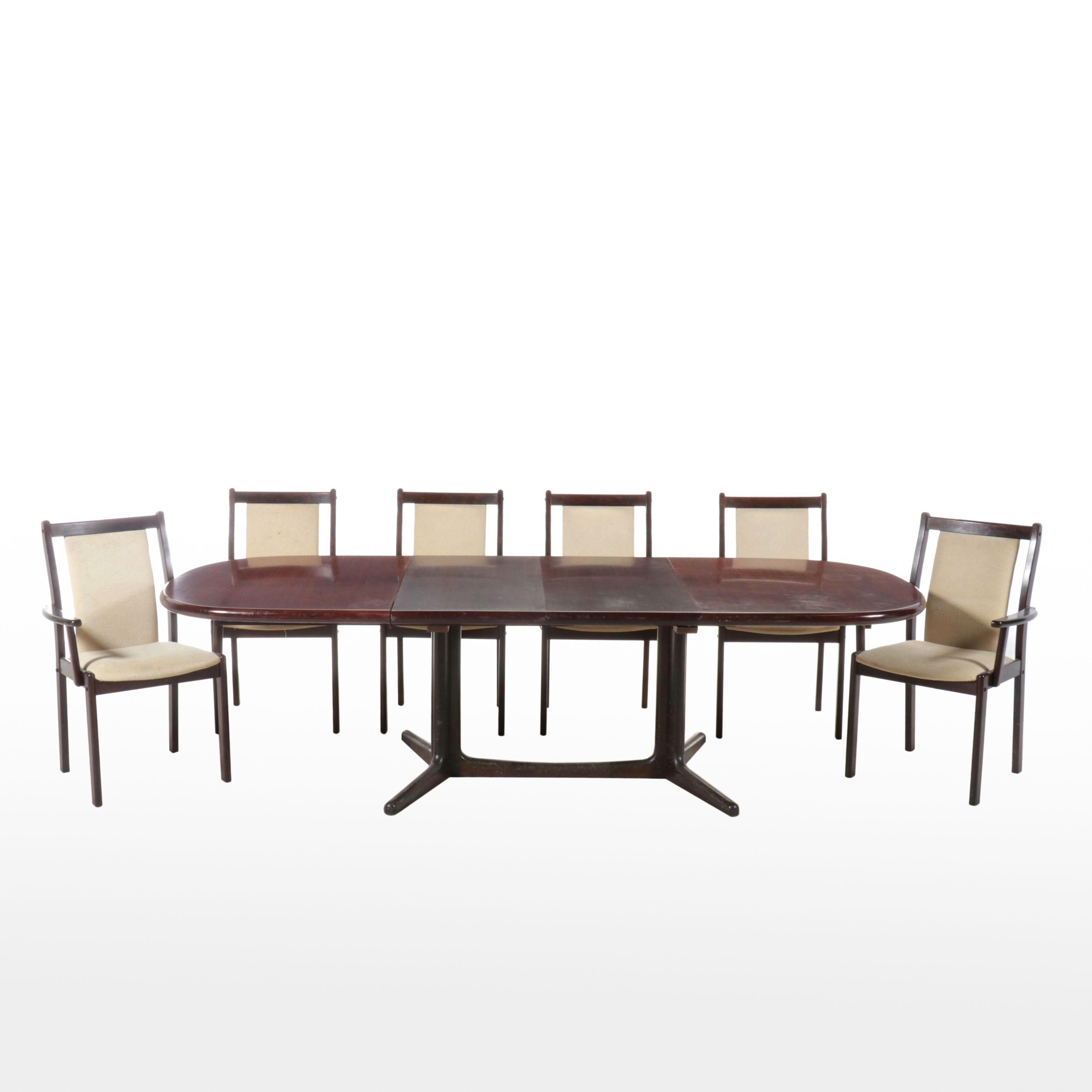 Boltinge Danish Modern Mahogany Seven Piece Dining Set