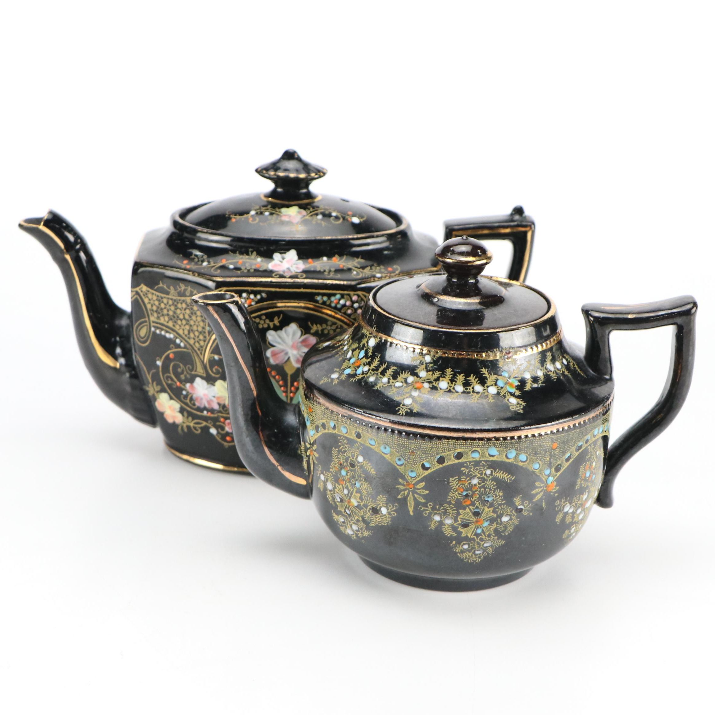 Phoenix Floral Moriage Ceramic Teapots
