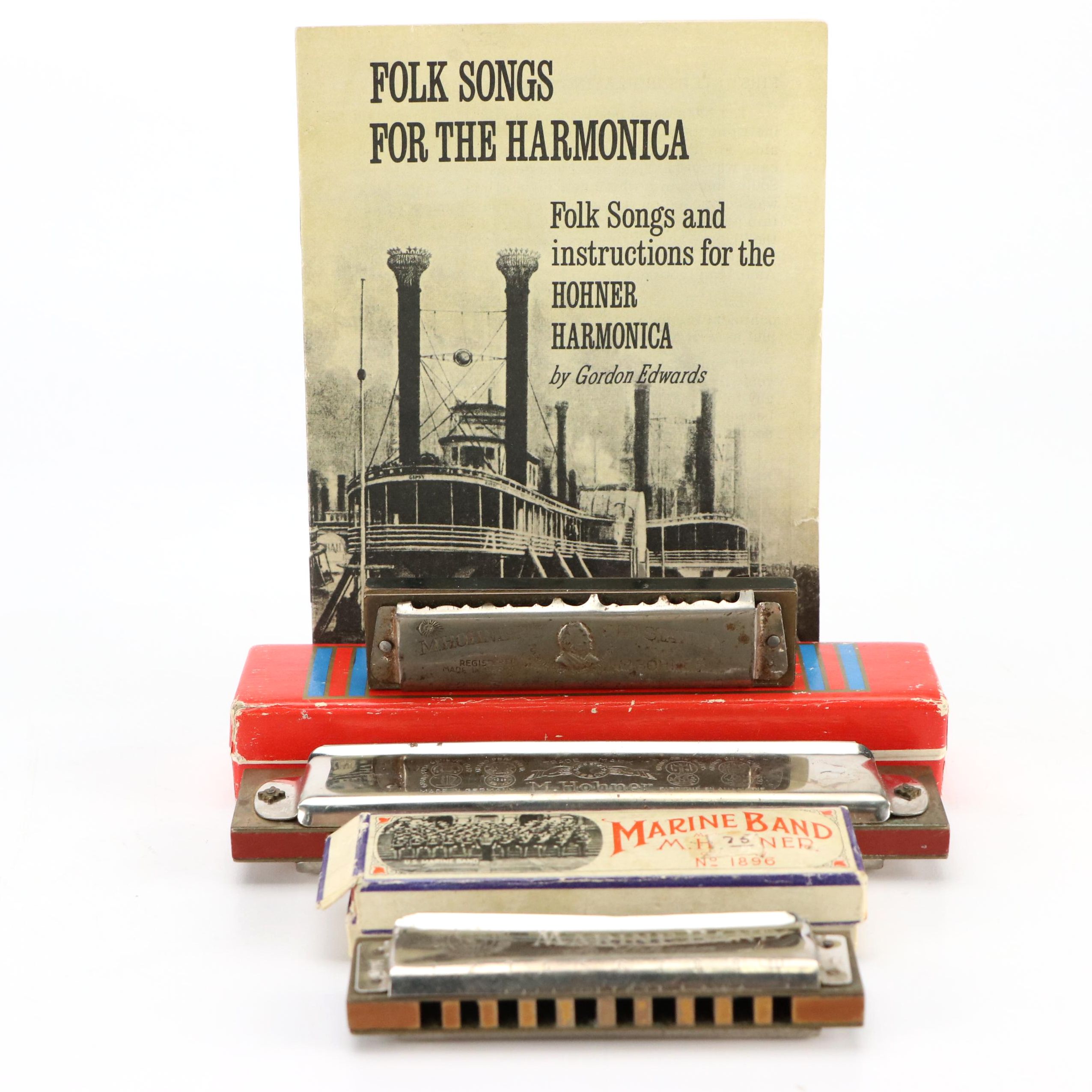 M. Hohner Old Standby and Marine Band Harmonicas, Early to Mid-20th Century