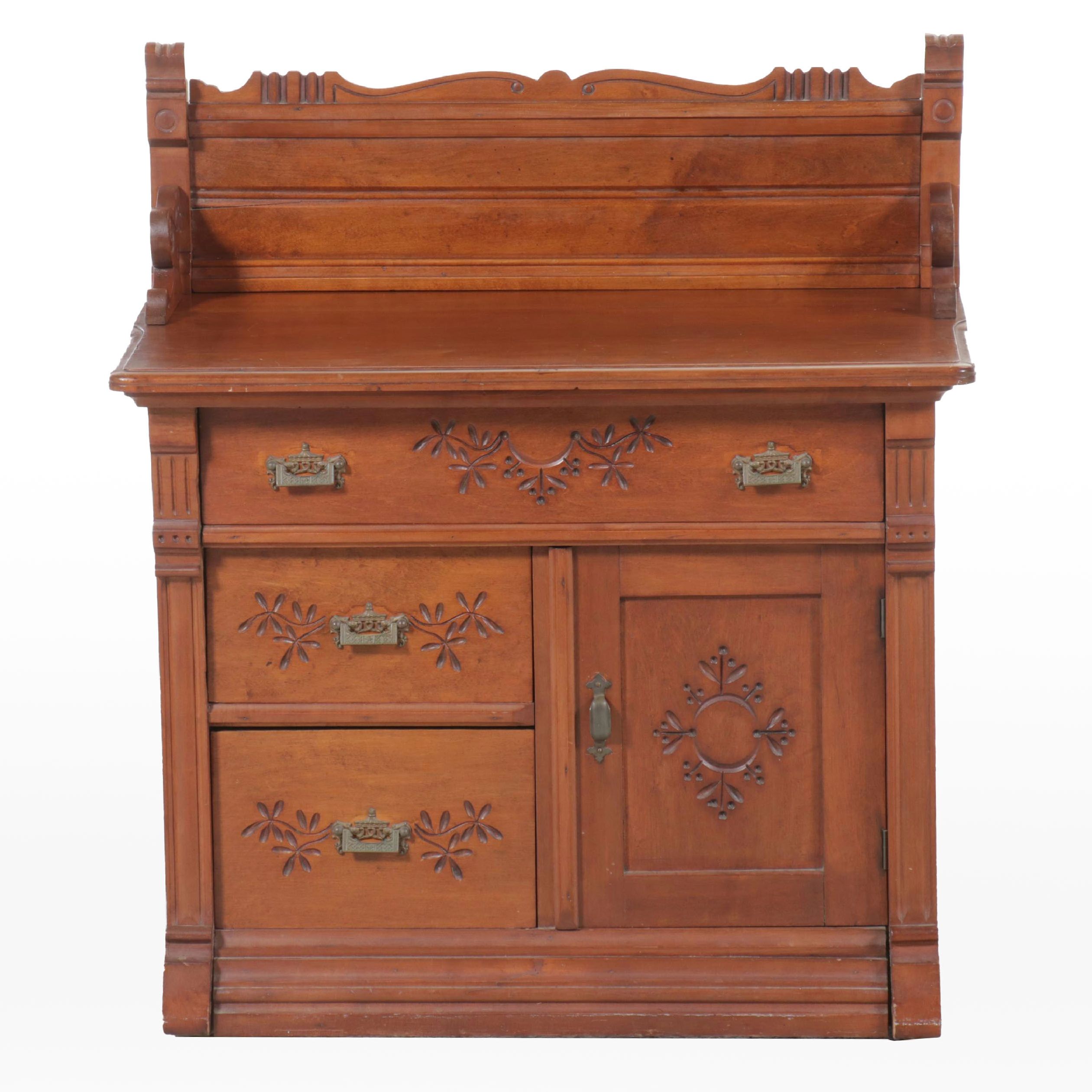 Eastlake Style Walnut Washstand