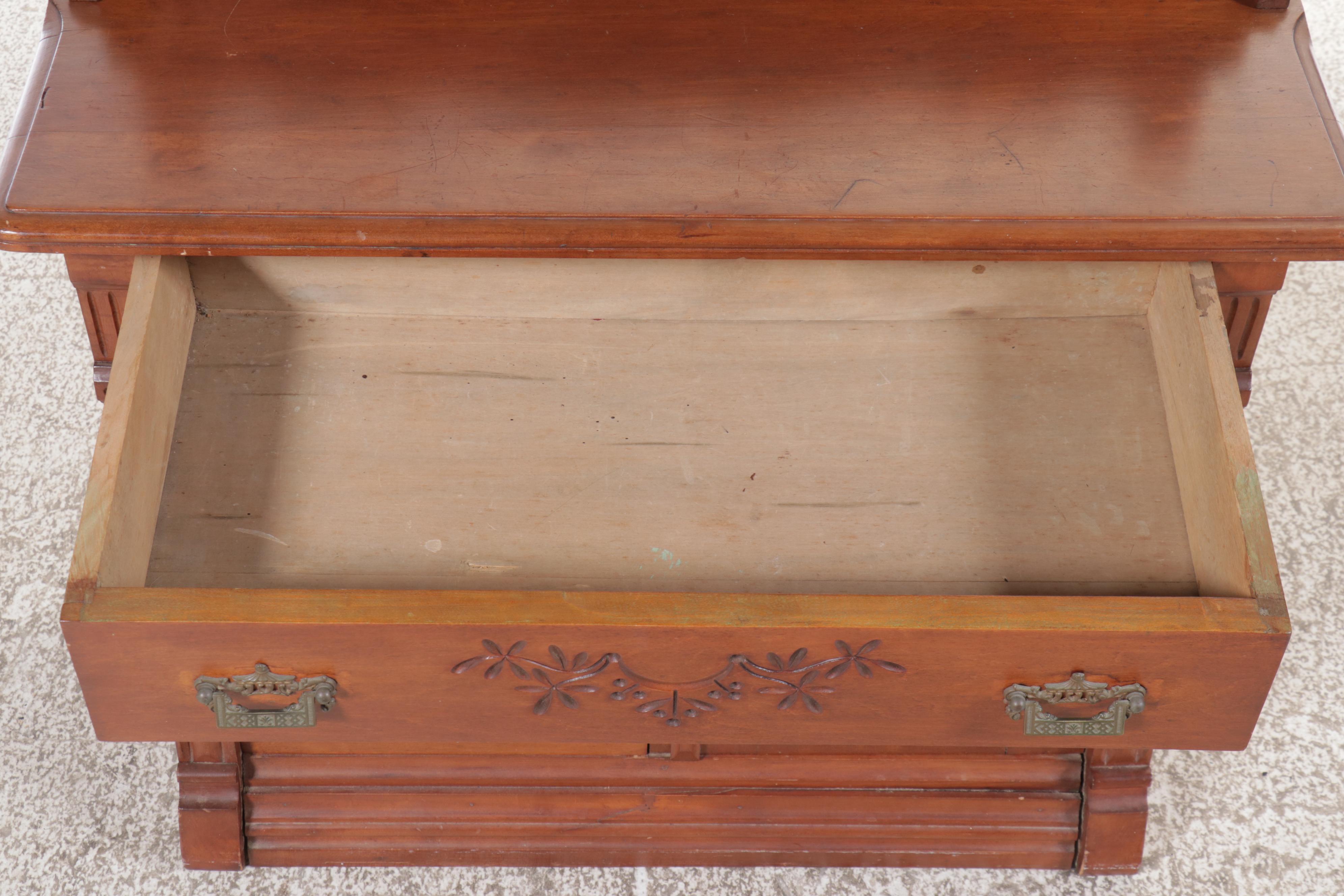 Eastlake Style Walnut Washstand
