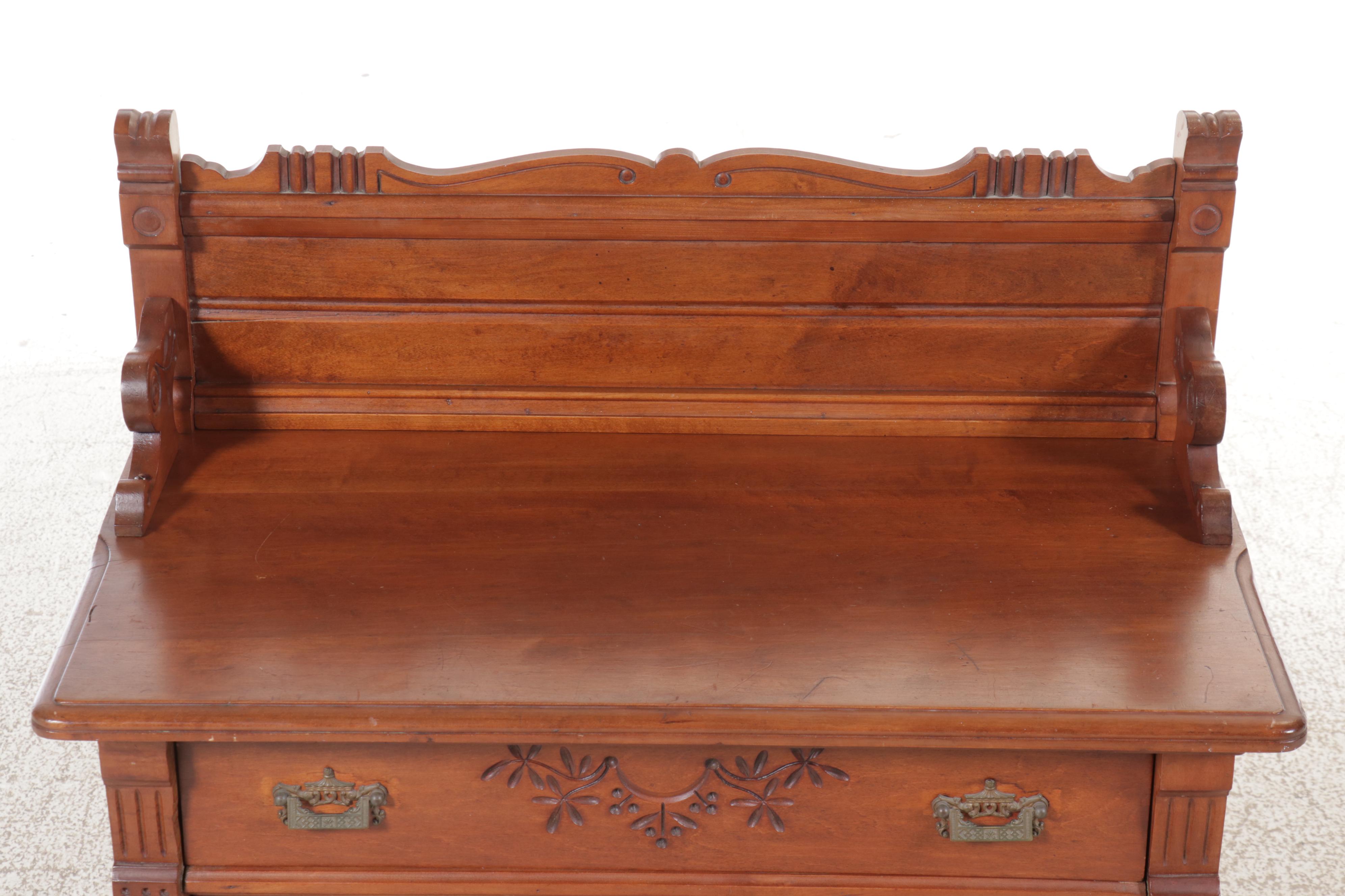 Eastlake Style Walnut Washstand