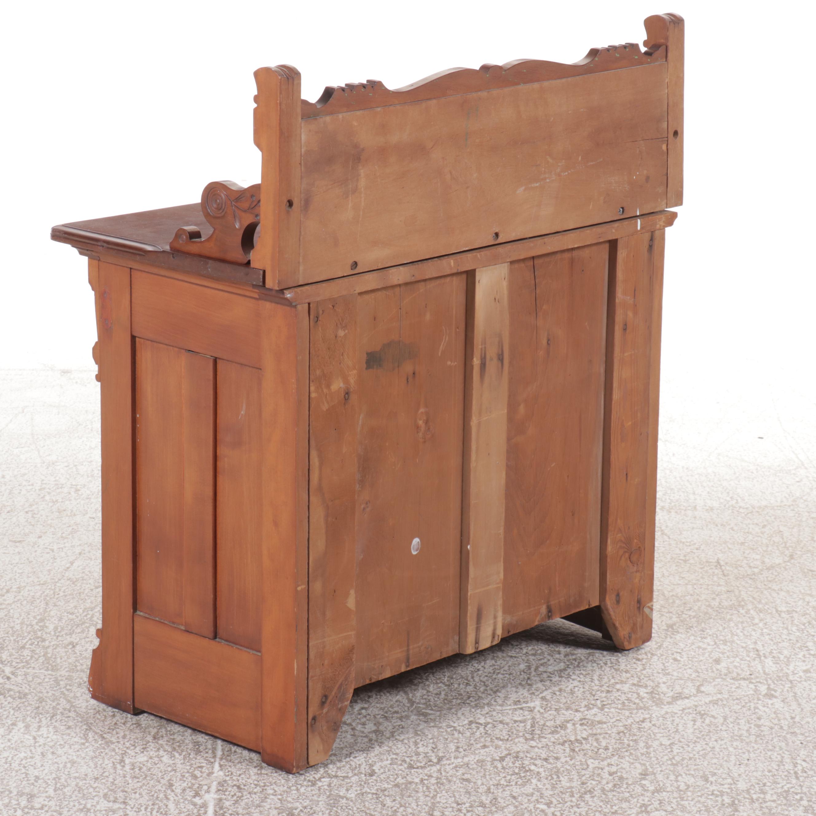 Eastlake Style Walnut Washstand