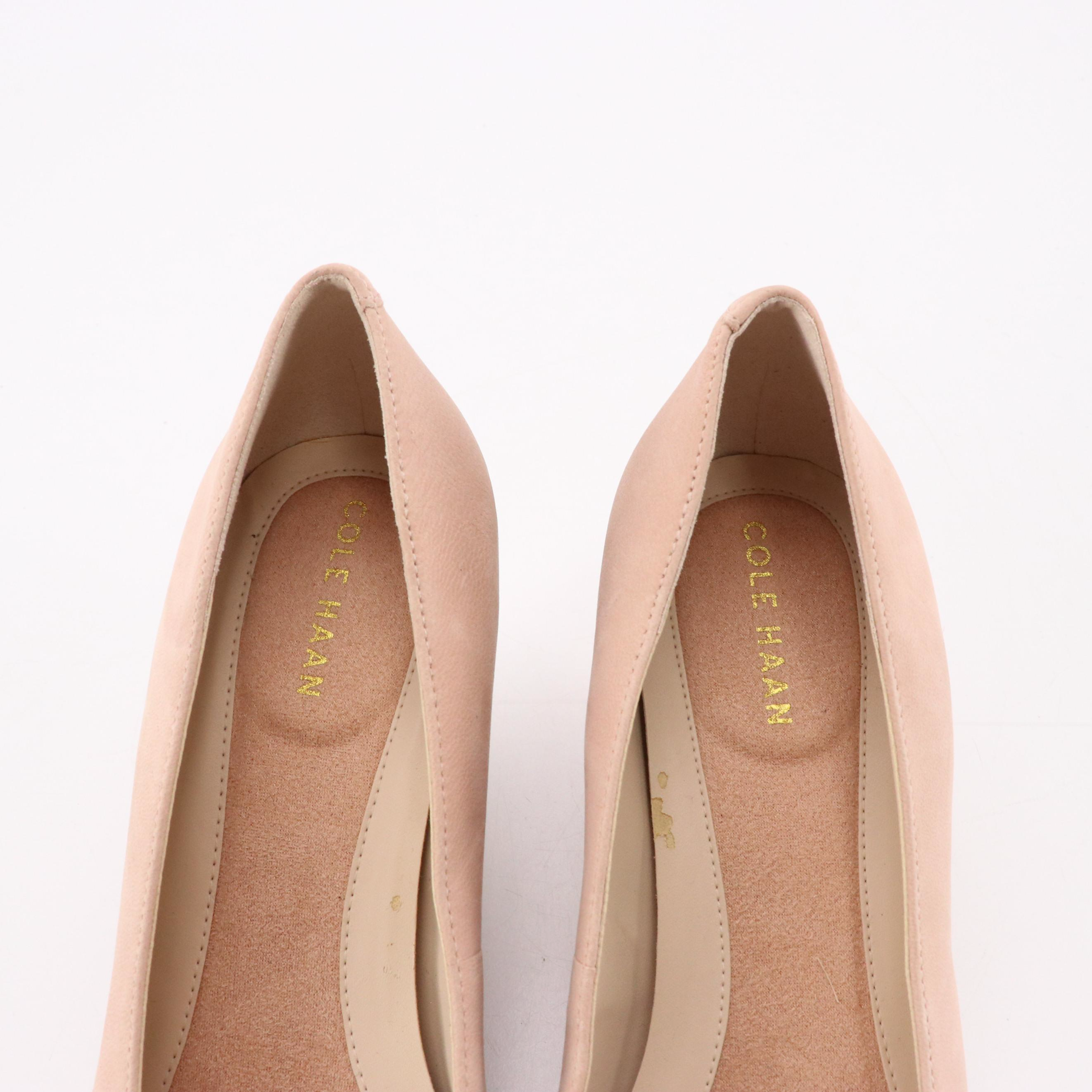 Cole Haan The Go-To Wedges in Blush Pink Waterproof Nubuck Leather