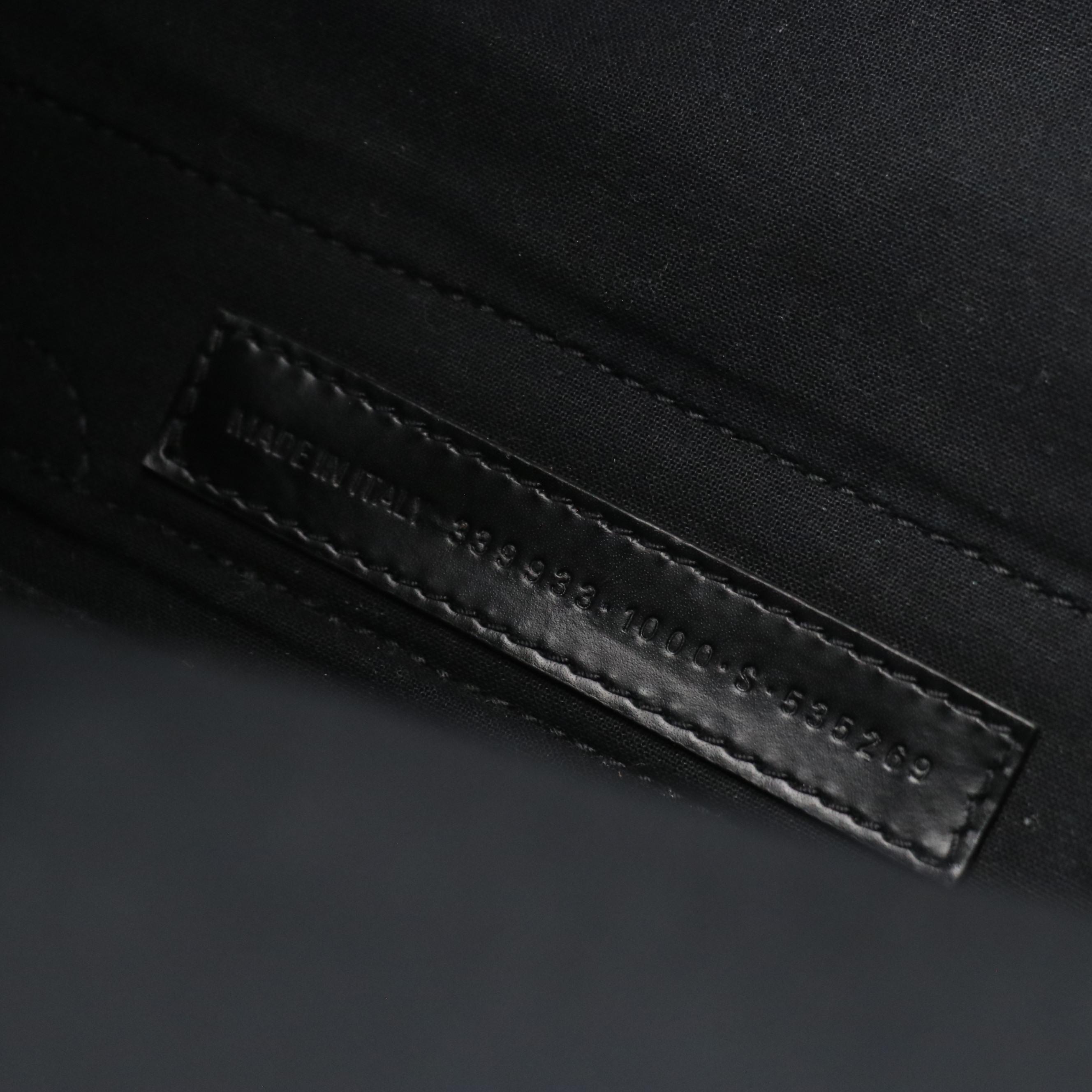 Balenciaga Small Cabas Tote and Zip Pouch in Black Canvas with Leather Trim