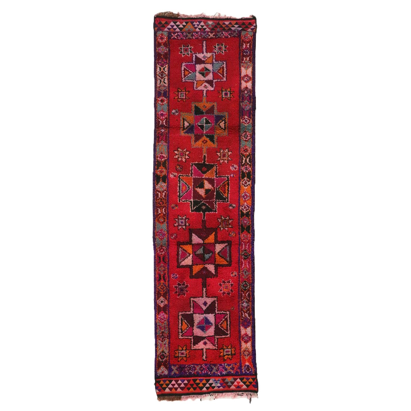 3'3 x 12'8 Hand-Knotted Turkish Village Carpet Runner Long Rug