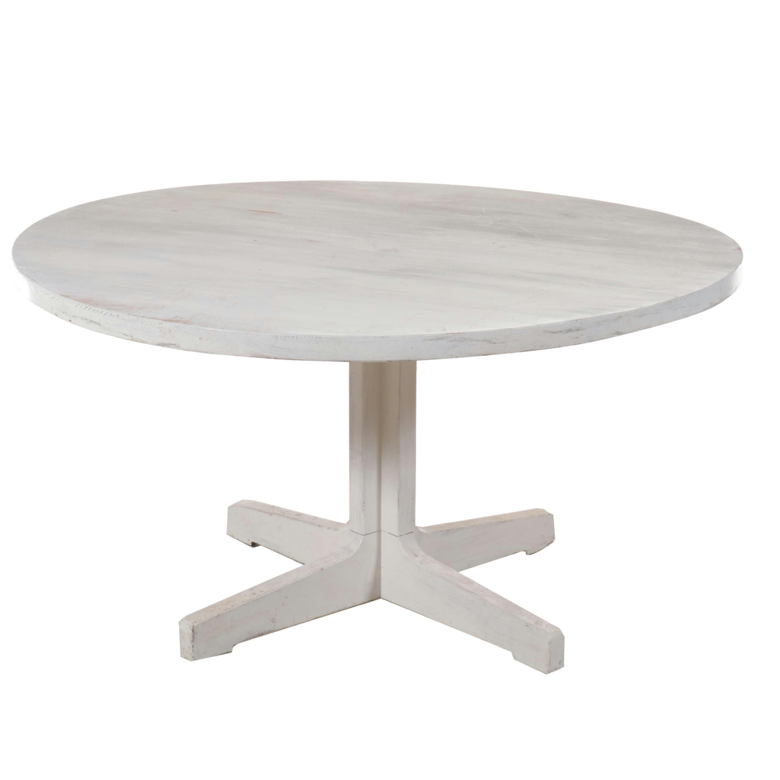 Harvey Probber Circular Painted Wood Pedestal Table