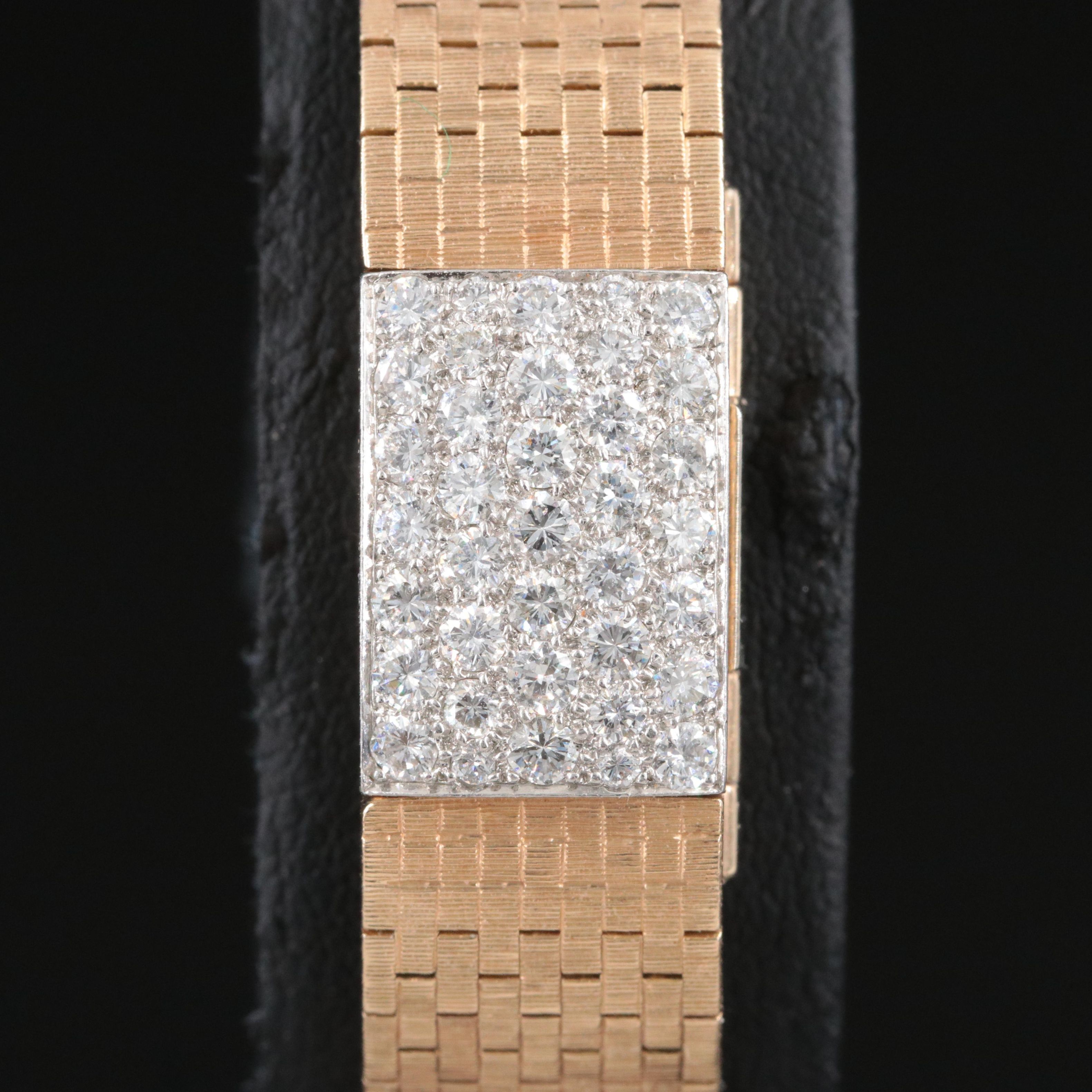 Vintage 14K Tiffany & Co. 1.50 CTW Diamond Dial Cover Watch