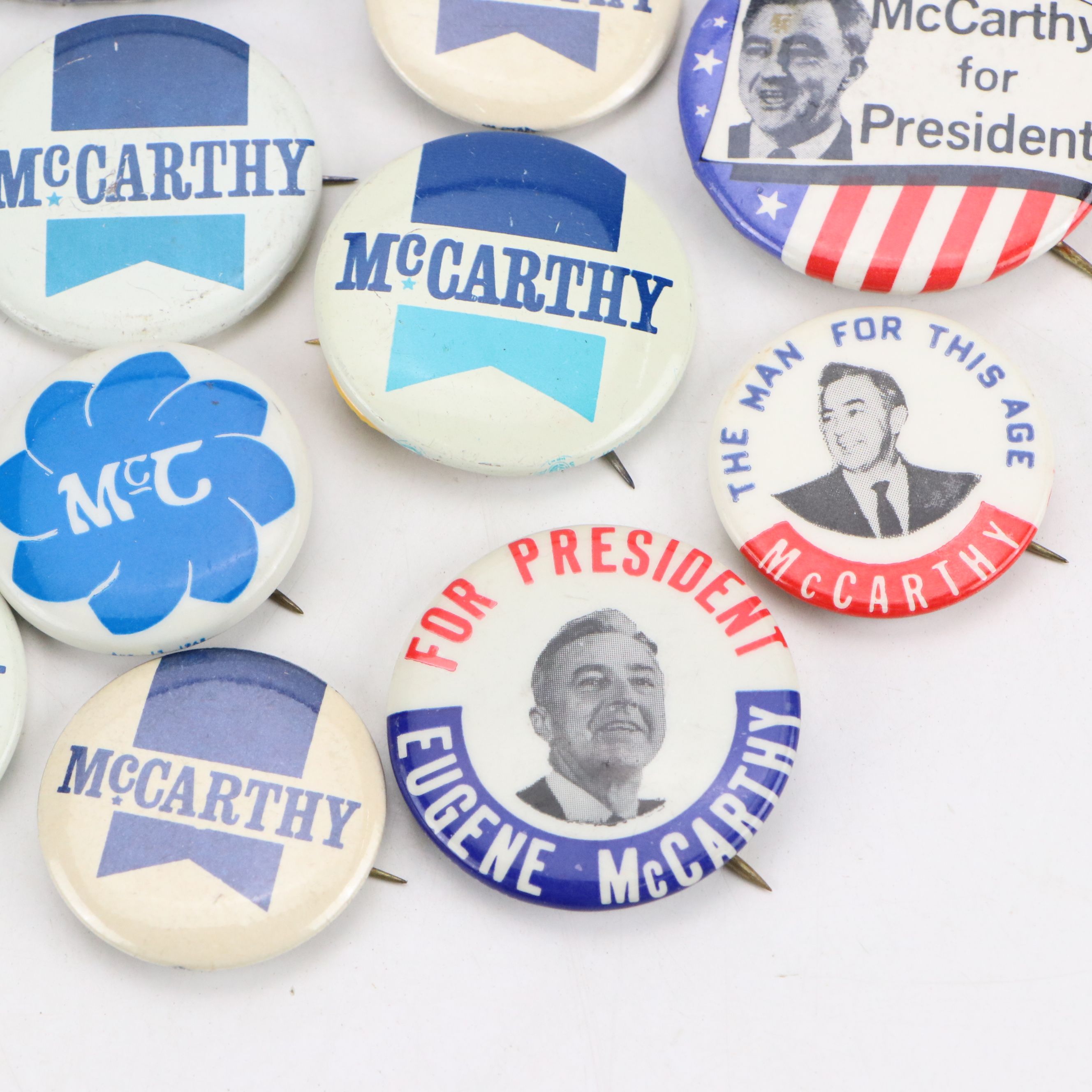 Gene McCarthy Political Campaign Pinbacks, 1968