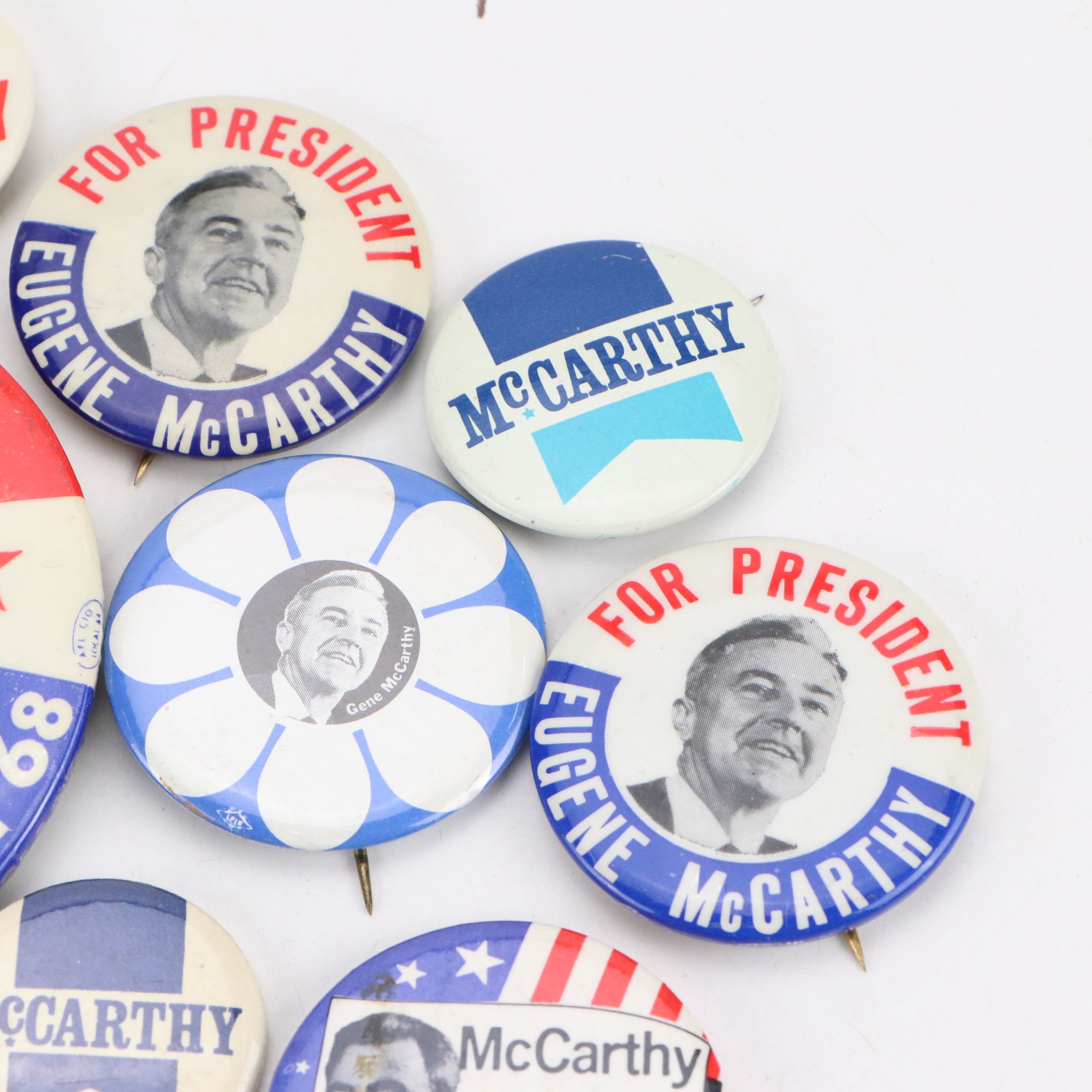 Gene McCarthy Political Campaign Pinbacks, 1968