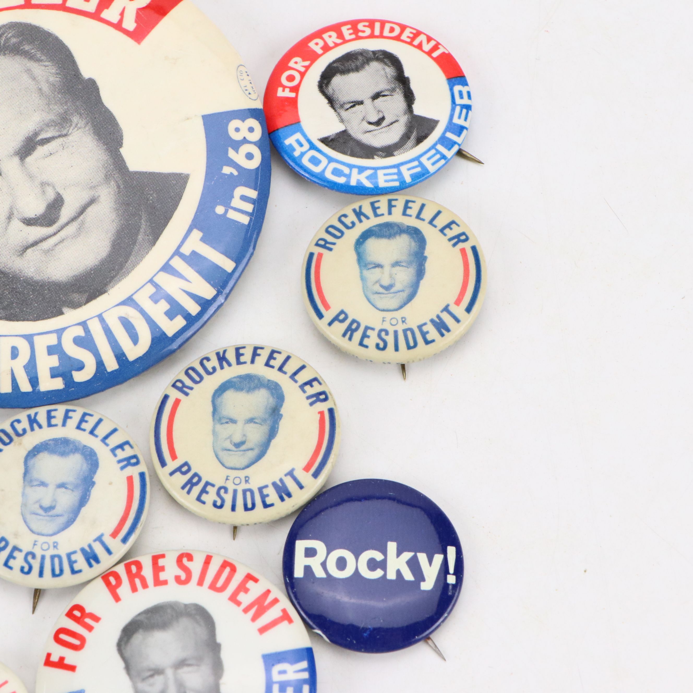 Nelson Rockefeller Political Campaign Pinbacks, 1970s