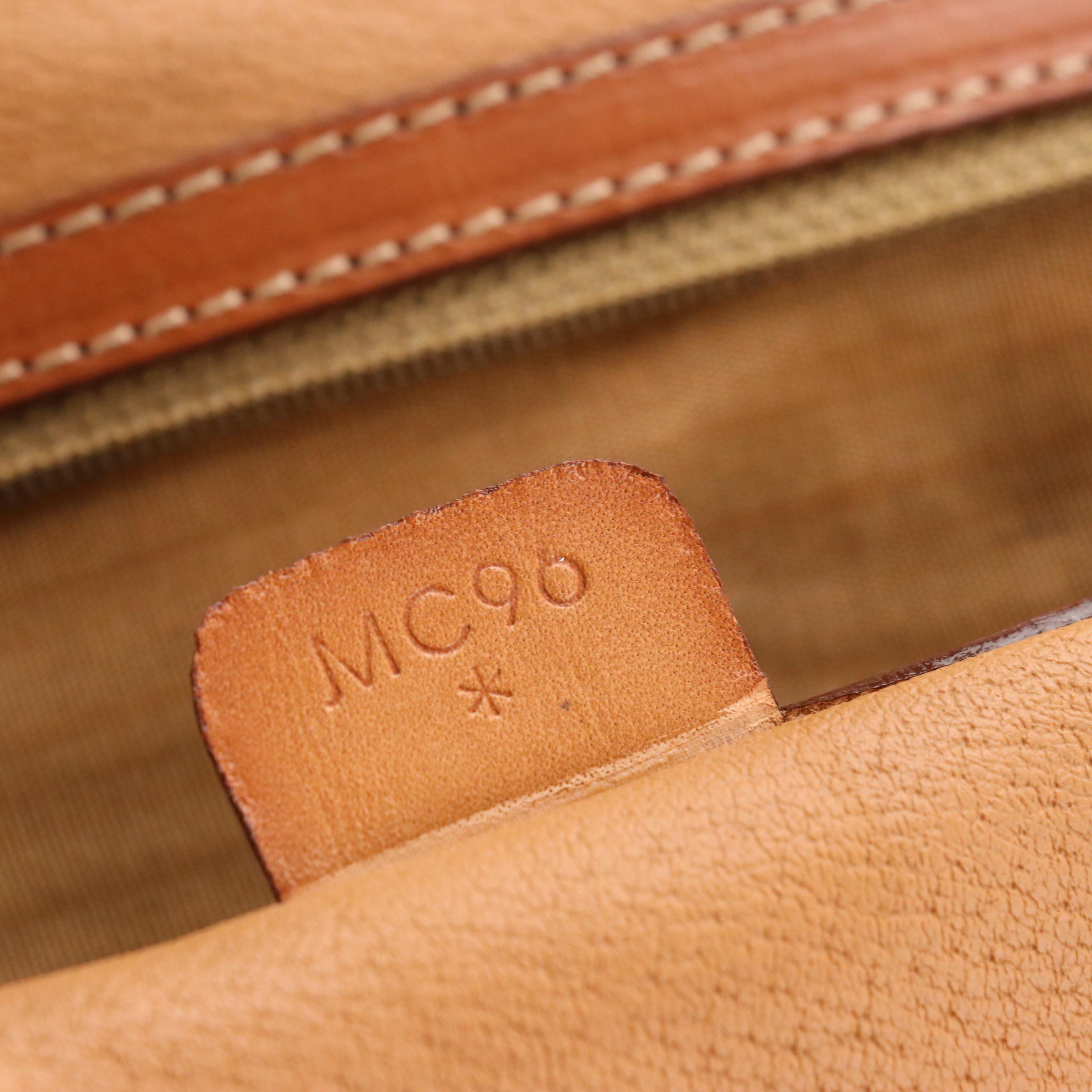 Celine Briefcase in Brown Macadam Canvas and Leather