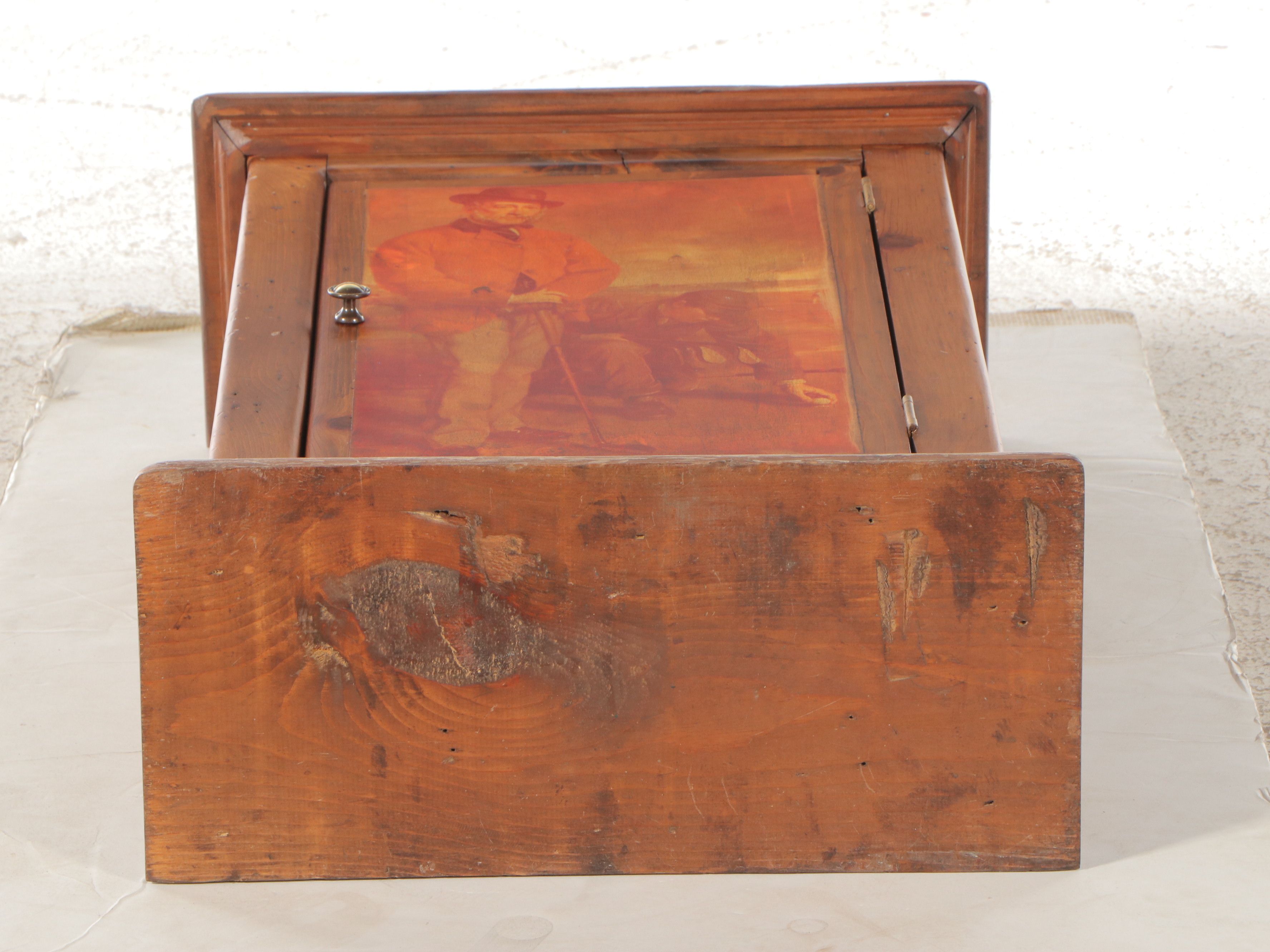 Wooden Decoupage Wall Cupboard