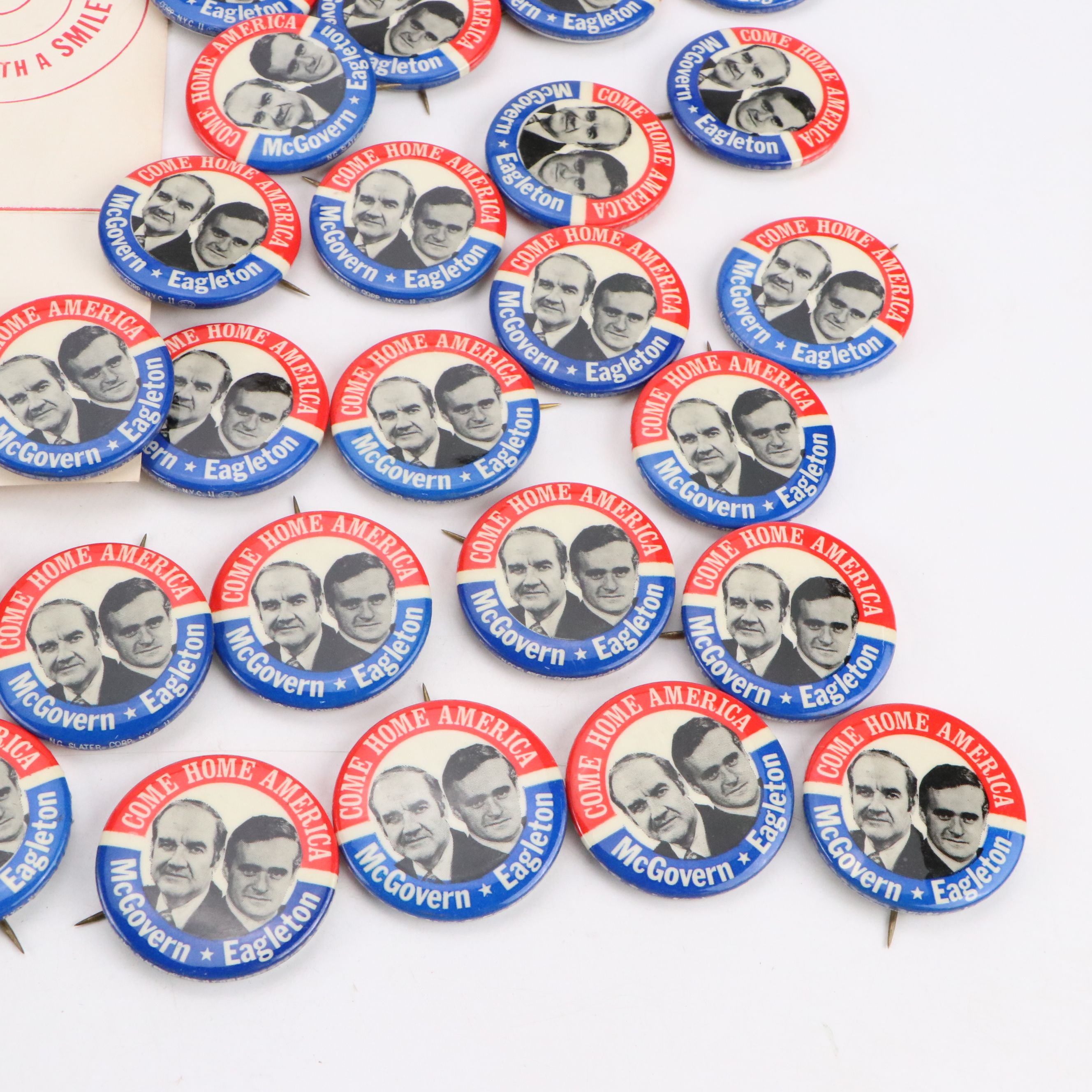 George McGovern Political Campaign Pinbacks, Mid-20th Century
