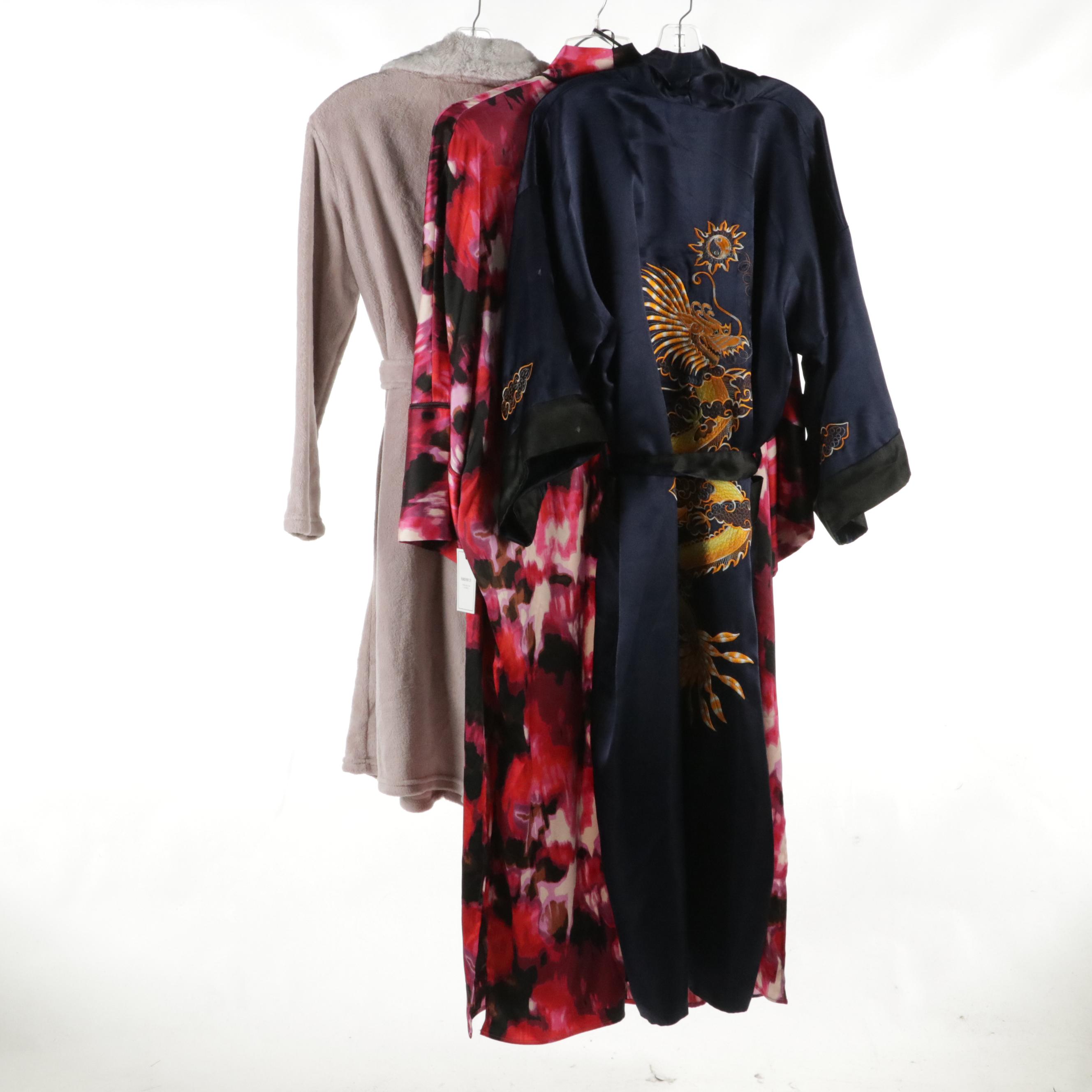 Kimono Inspired Robe, Reversible Dragon Robe, and Fleece Robe