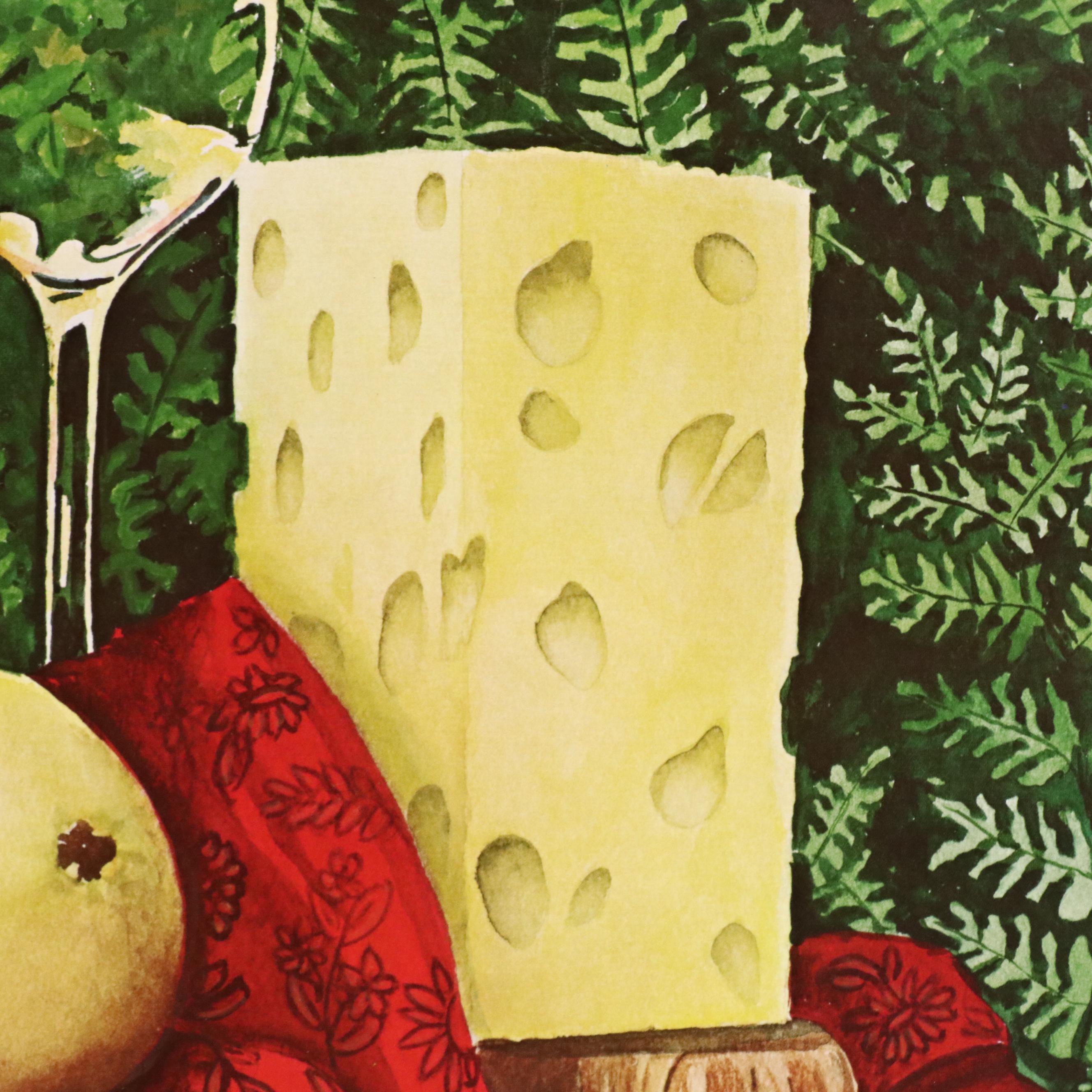 Ken Caringer Still Life Offset Lithograph "School Time" and Other Print, 1979