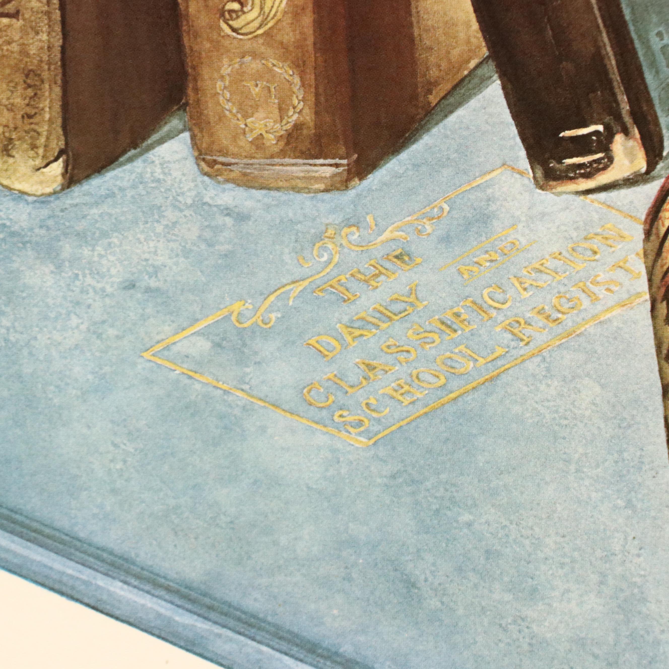 Ken Caringer Still Life Offset Lithograph "School Time" and Other Print, 1979