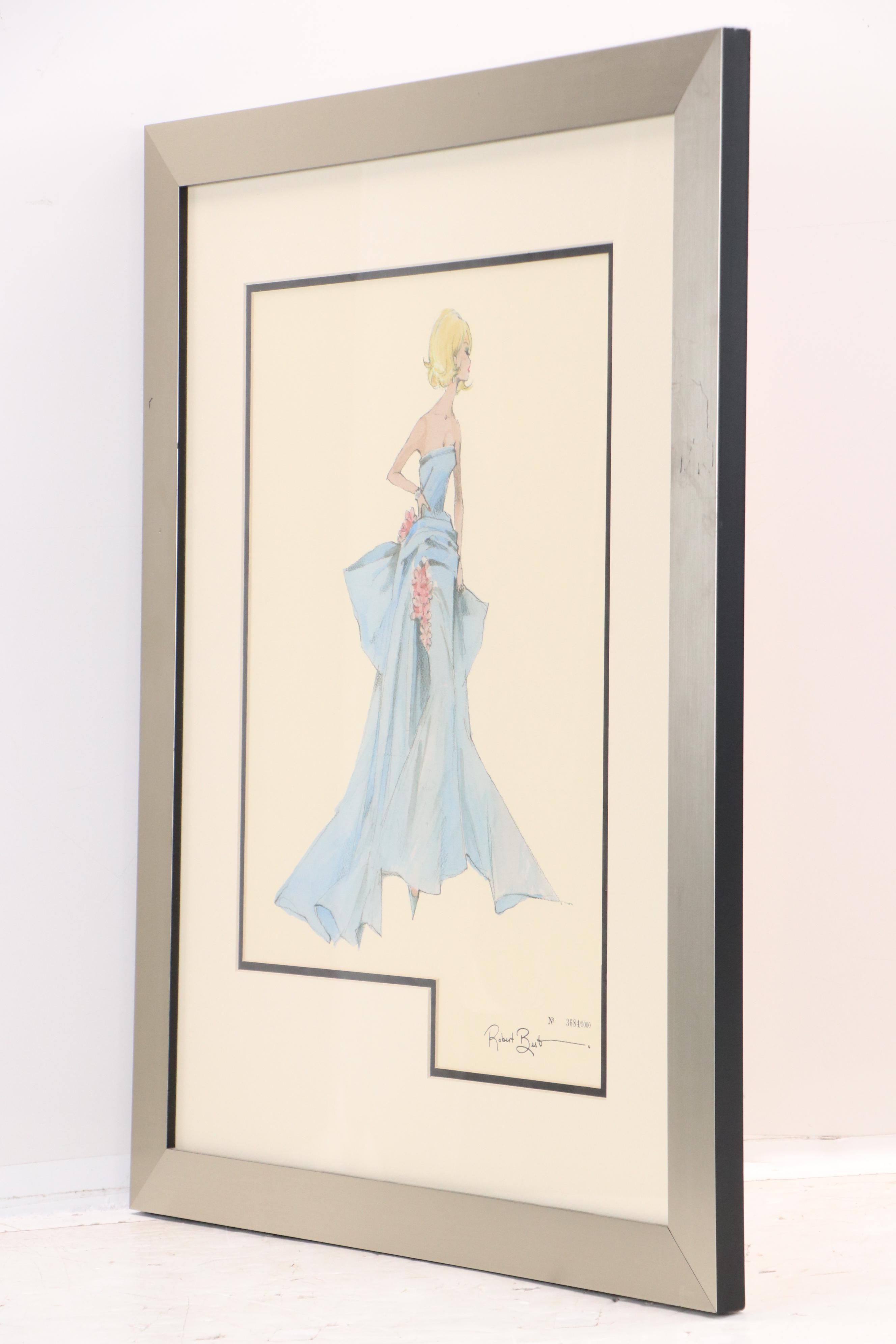 After Robert Best Offset Lithograph "Barbie in Blue Ballgown," Circa 2000