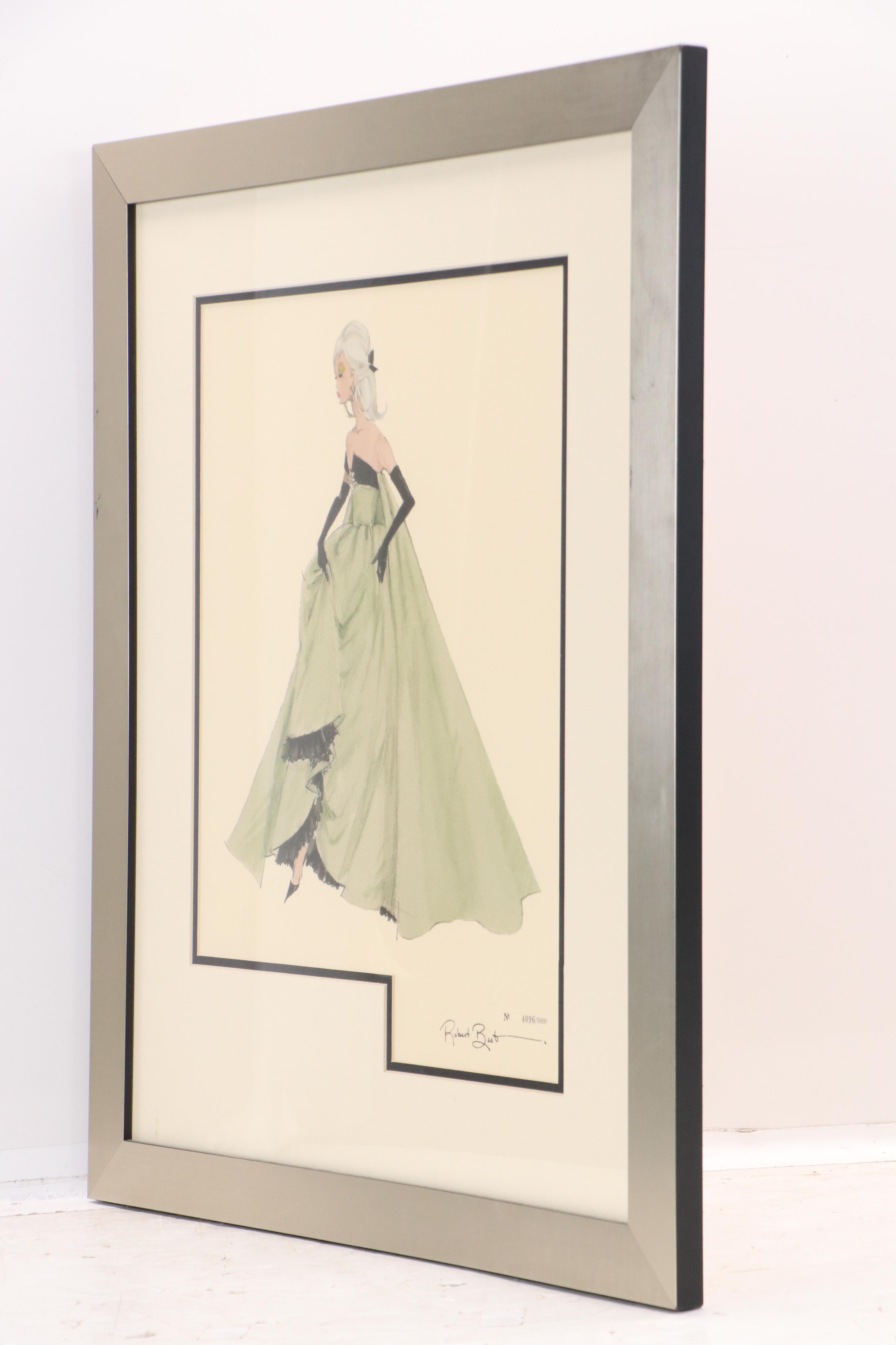Robert Best Offset Lithograph "Barbie in Green Ballgown," Circa 2000