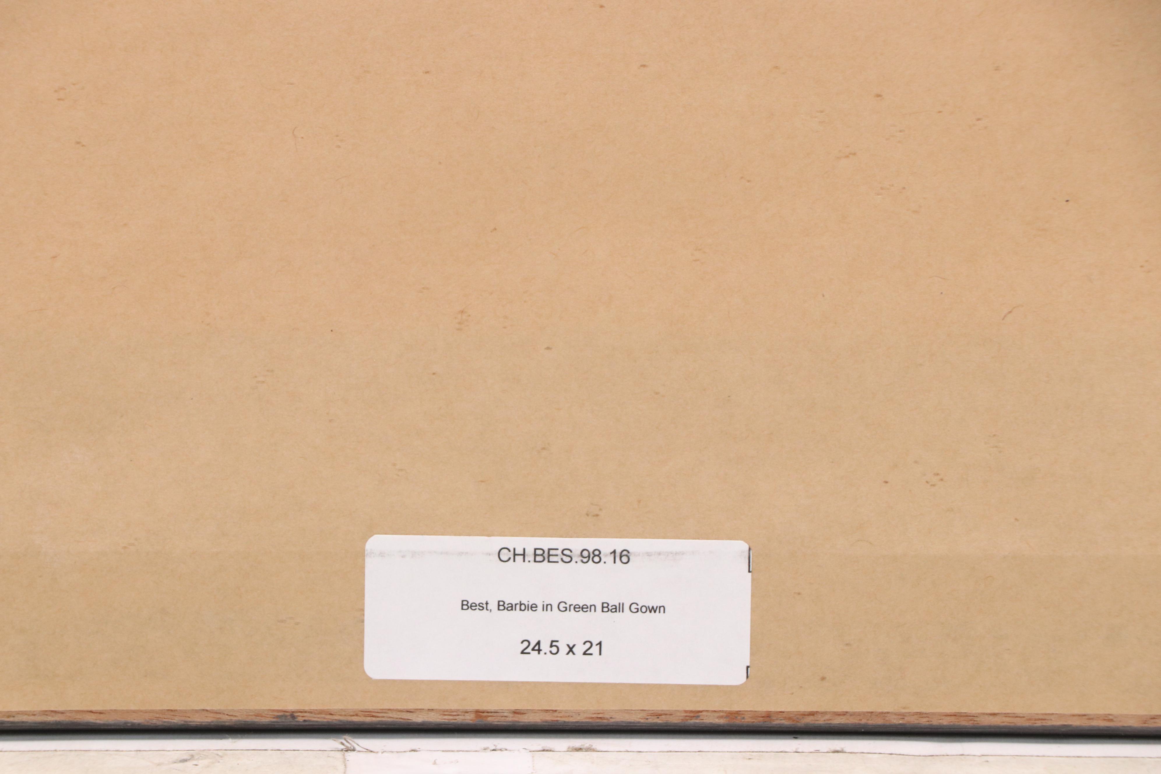 Robert Best Offset Lithograph "Barbie in Green Ballgown," Circa 2000