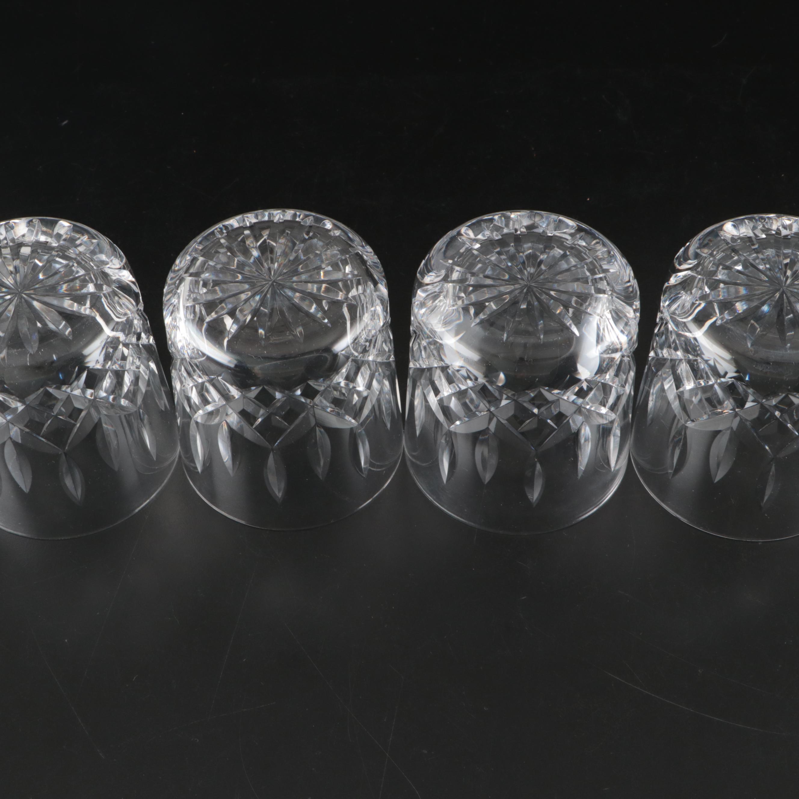 Waterford Crystal "Lismore" Old Fashioned Glasses with Champagne Flutes and Vase