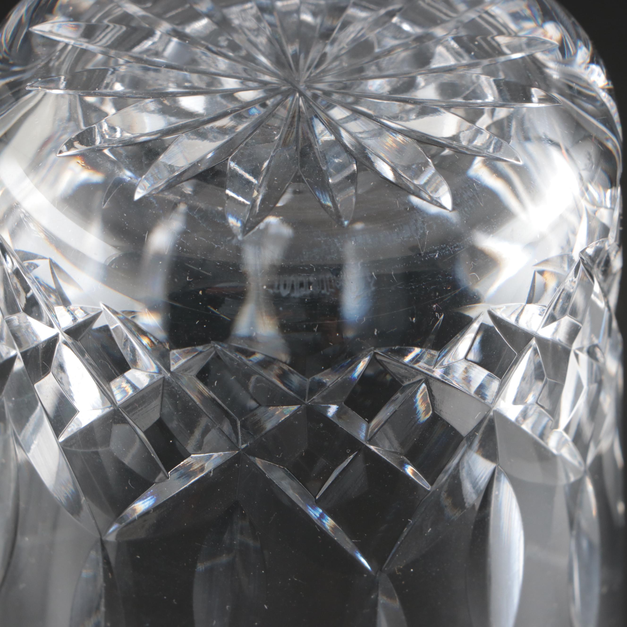 Waterford Crystal "Lismore" Old Fashioned Glasses with Champagne Flutes and Vase