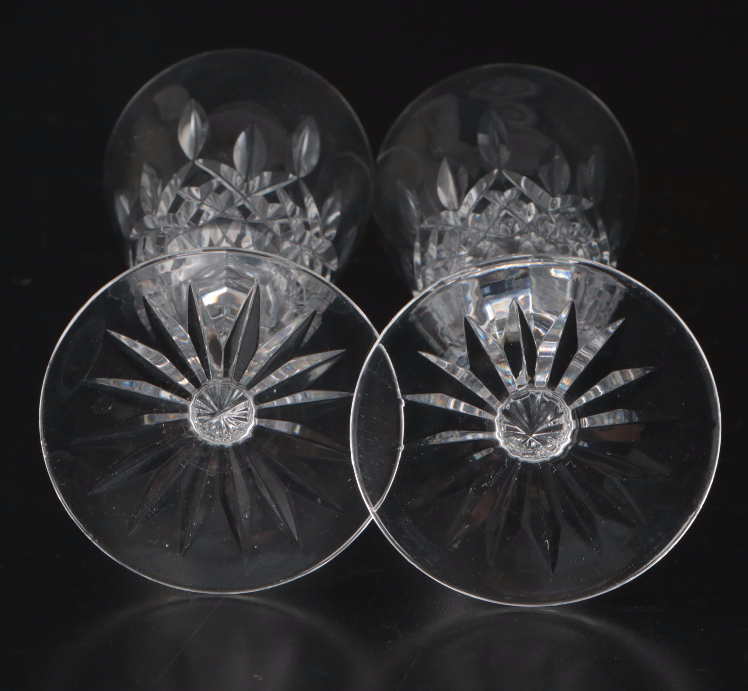 Waterford Crystal "Lismore" Old Fashioned Glasses with Champagne Flutes and Vase