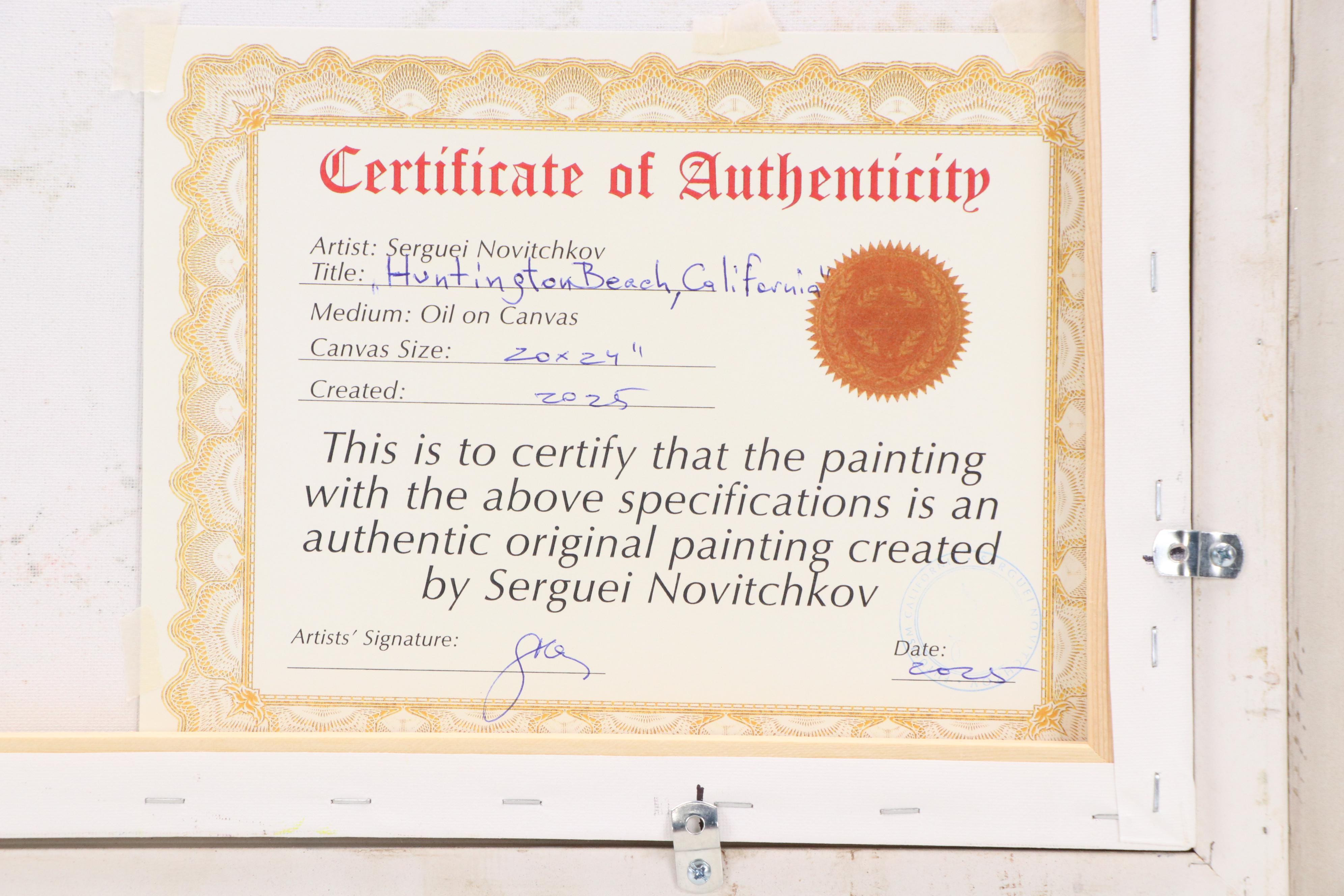 Serguei Novitchkov Oil Painting "Huntington Beach, California," 2025