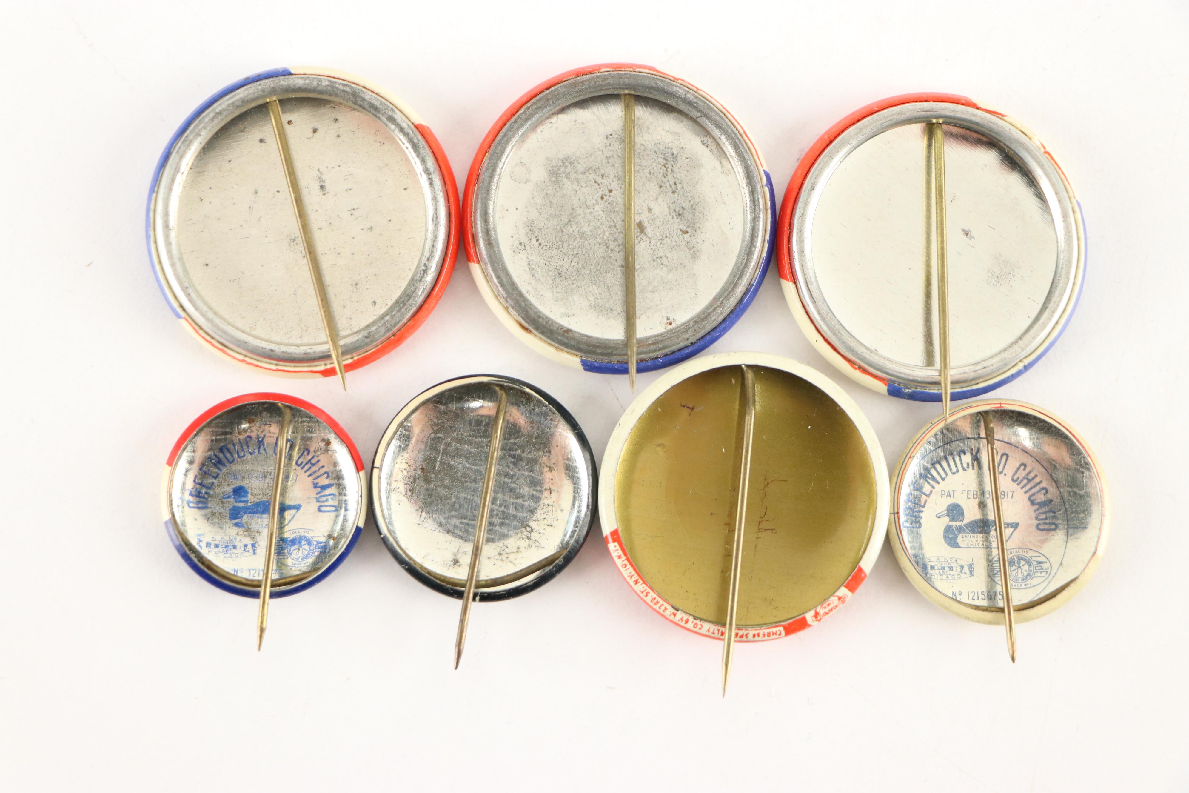 Robert Redford with Other Political Campaign Pinbacks, 1960s