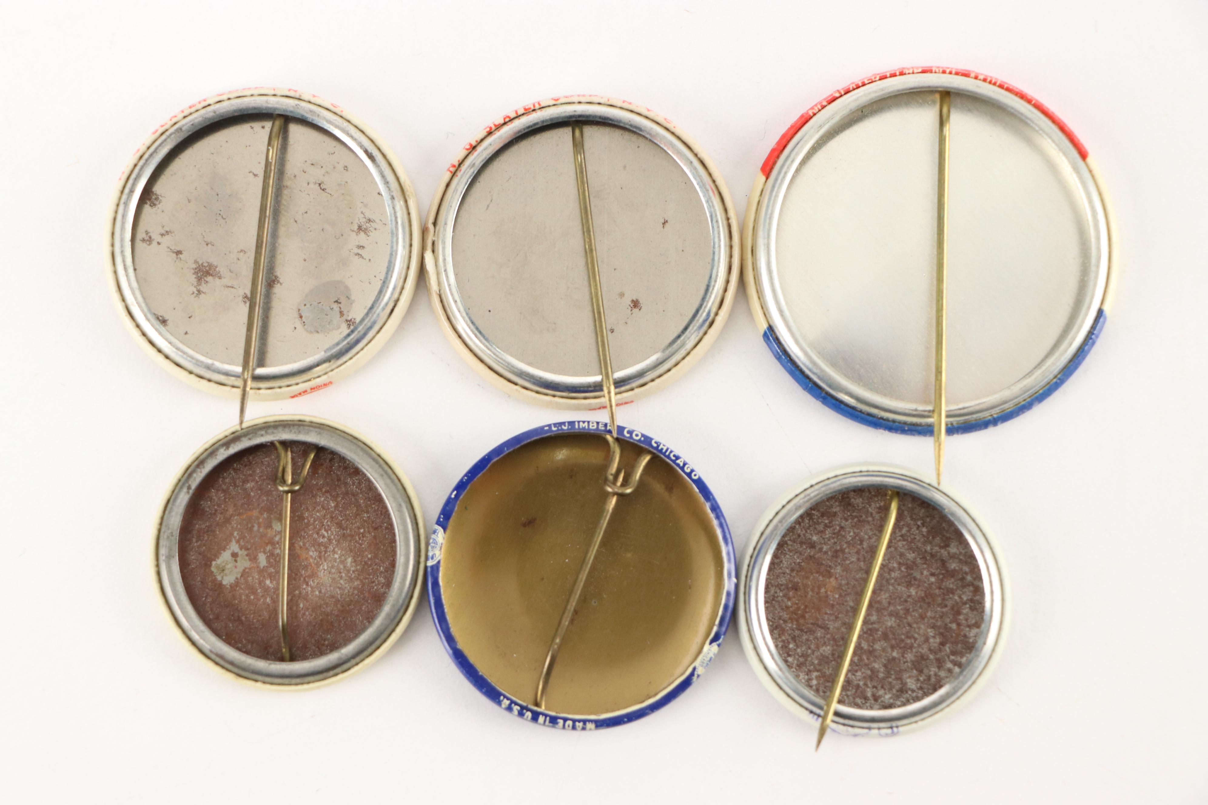 Robert Redford with Other Political Campaign Pinbacks, 1960s