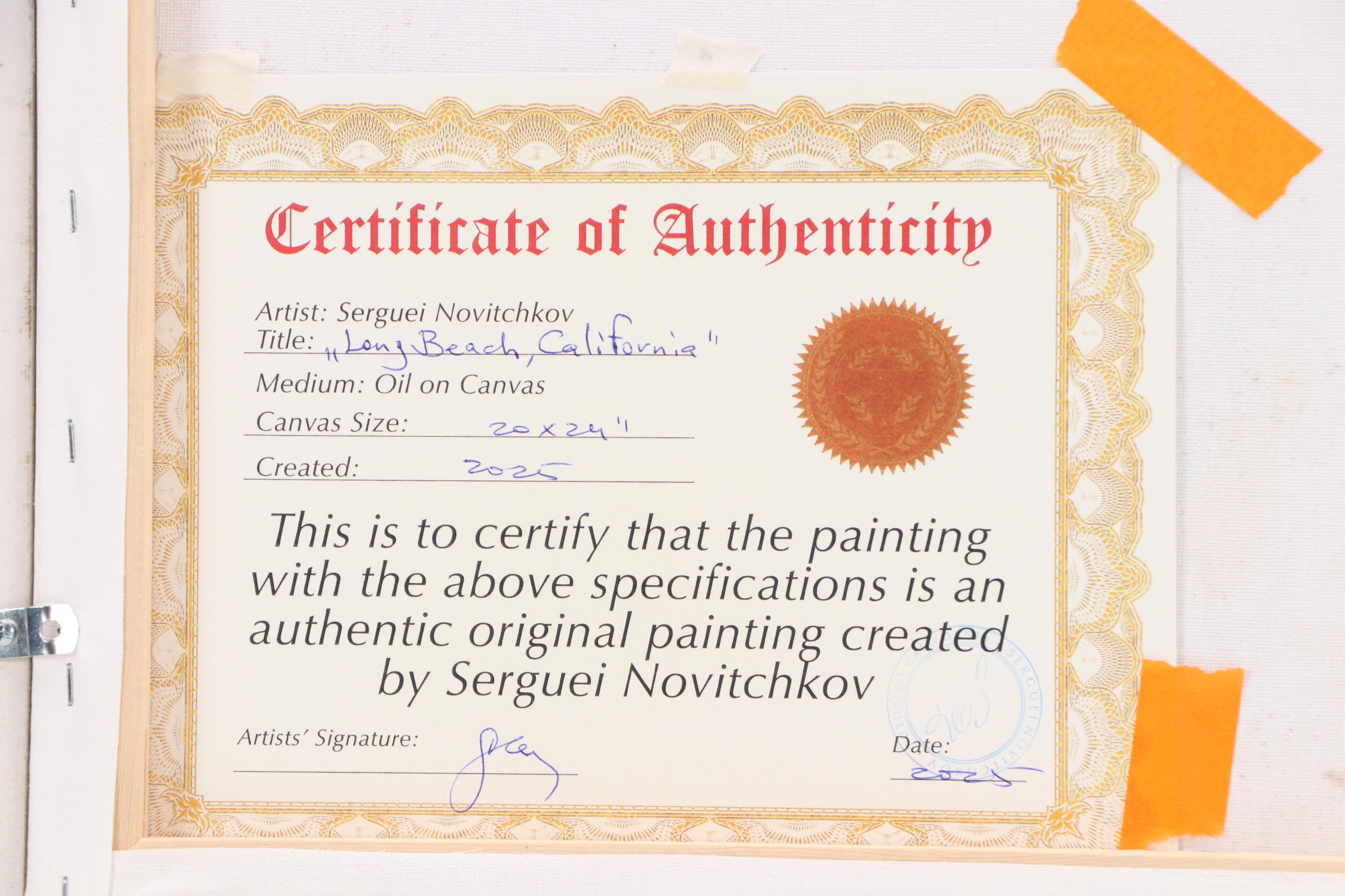 Serguei Novitchkov Oil Painting "Long Beach, California," 2025