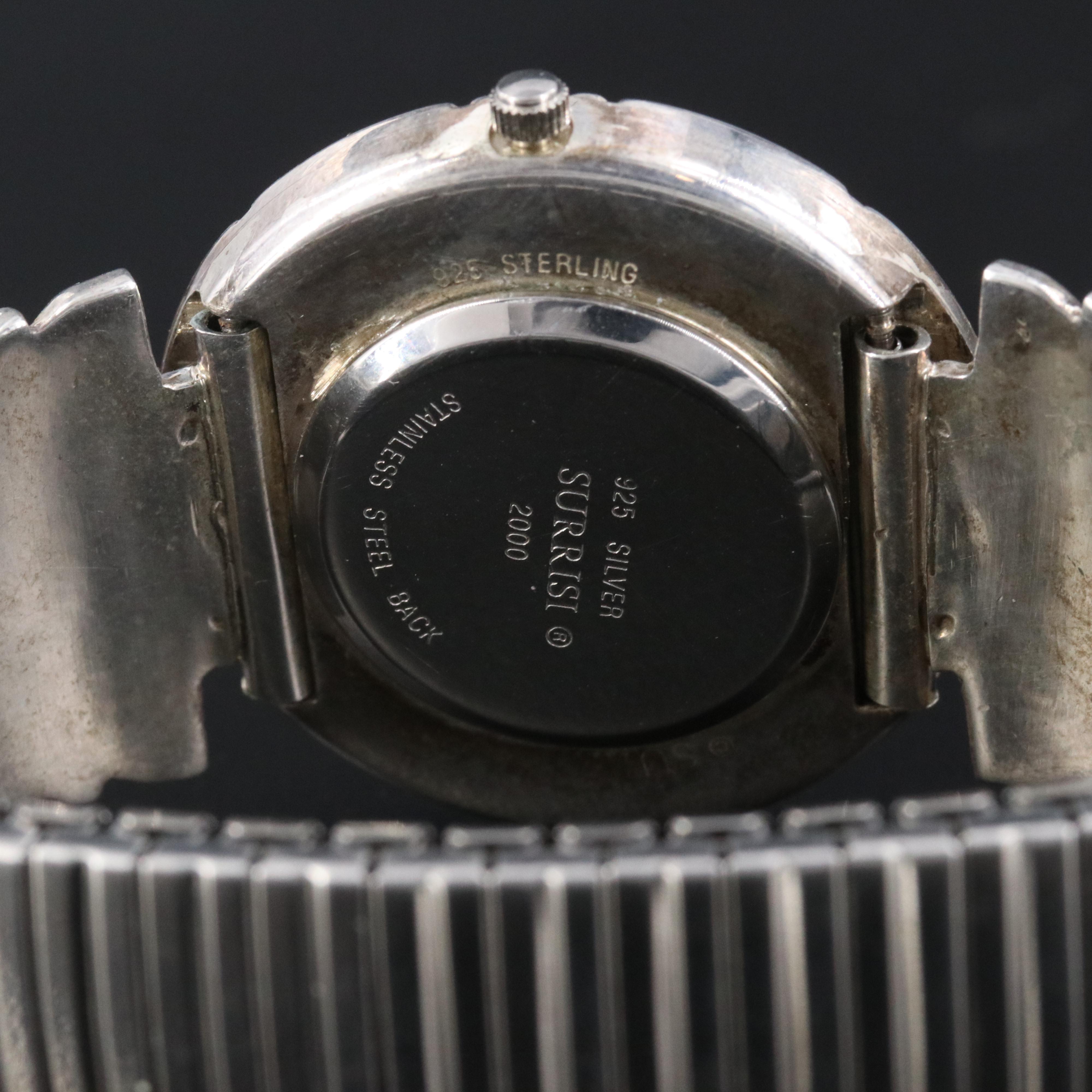 Surrisi Sterling and Stainless Steel, Mother-Of-Pearl and Faux Turquoise Watch