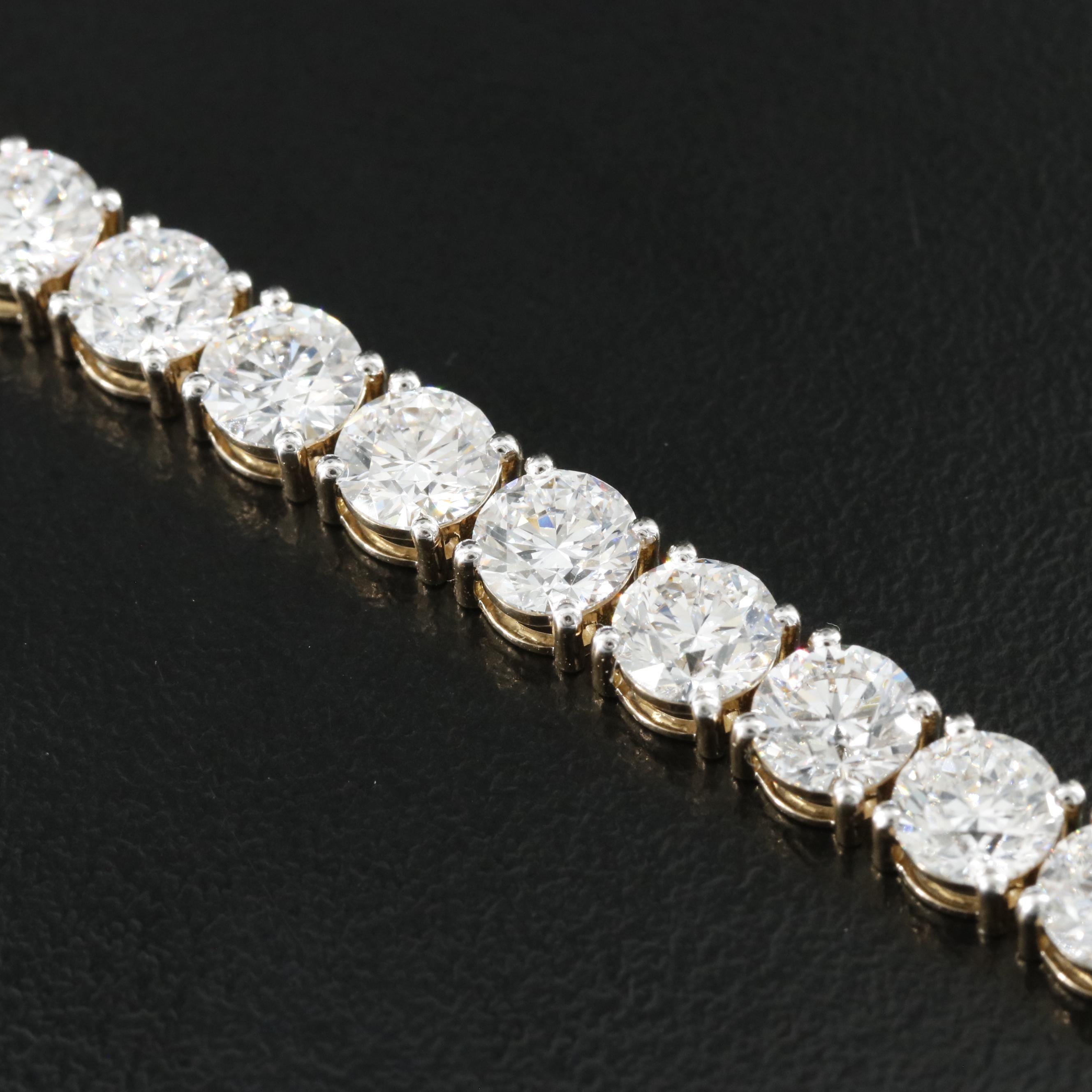 14K 20.30 CTW Lab Grown Diamond Line Bracelet