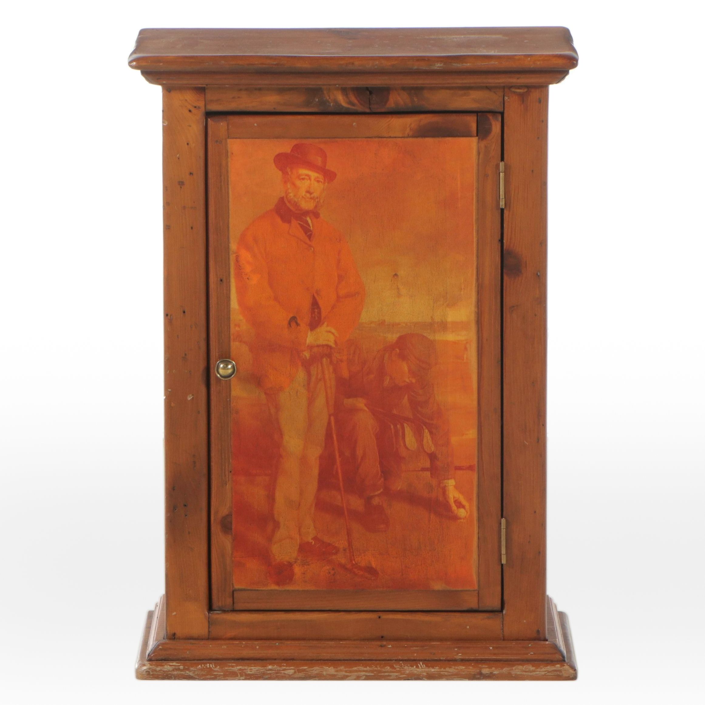 Wooden Decoupage Wall Cupboard