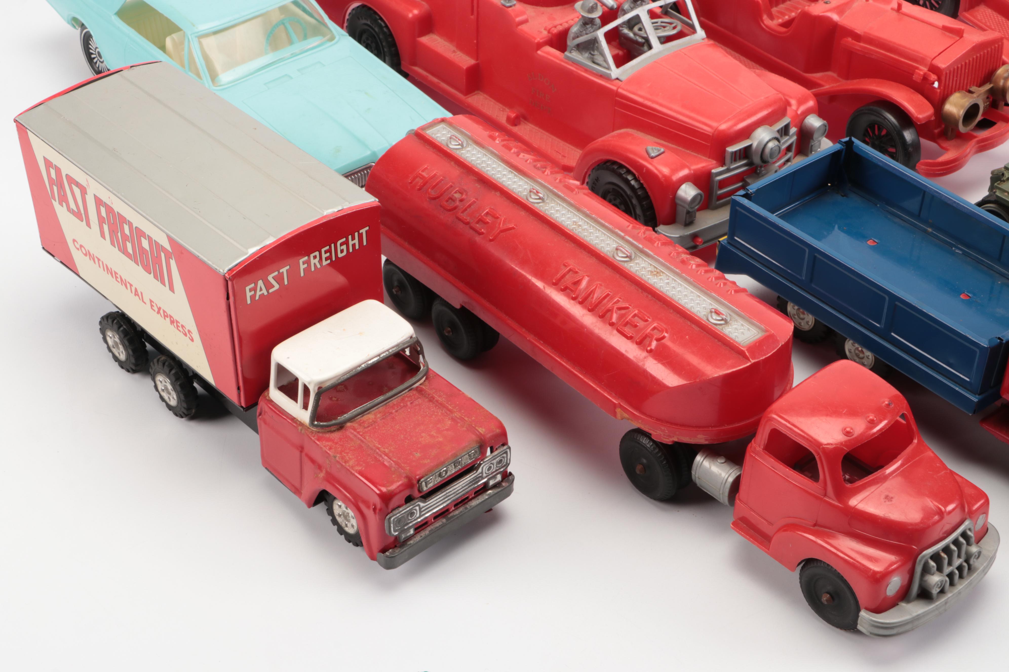 Hubley Kiddie Plastic Tanker and More Toy Cars