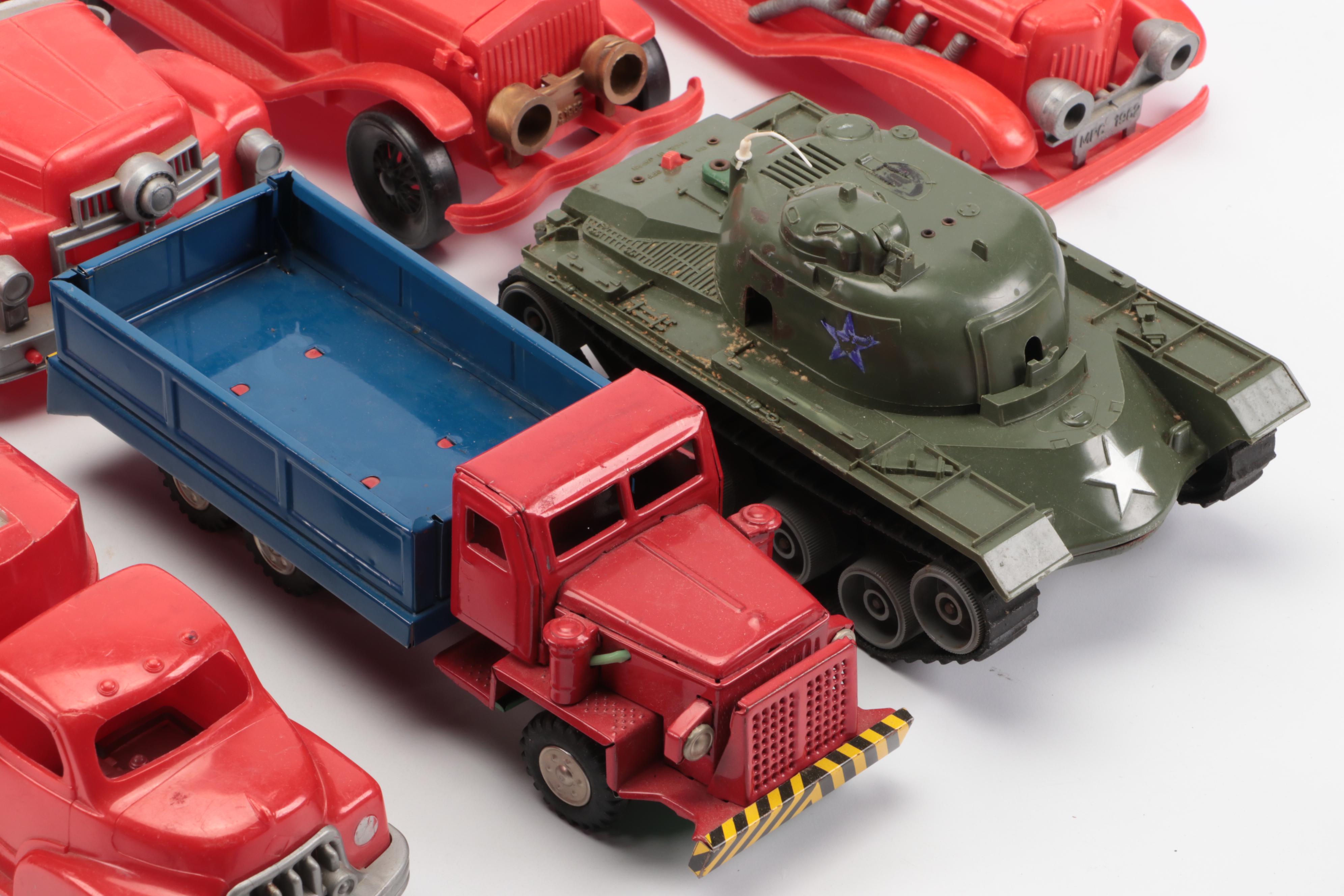 Hubley Kiddie Plastic Tanker and More Toy Cars