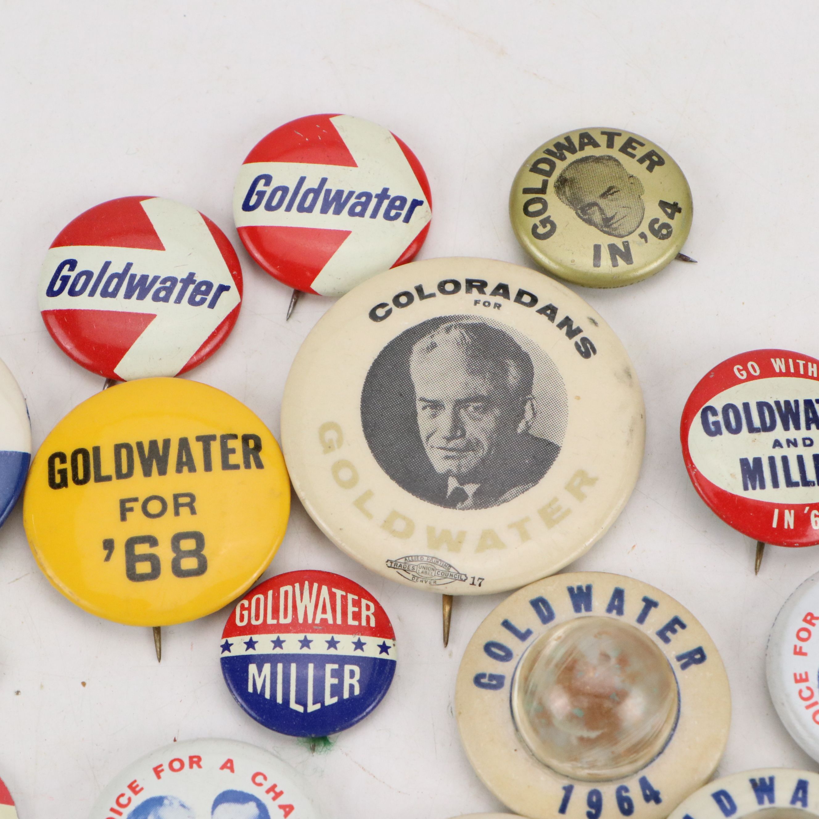Barry Goldwater Political Campaign Pinbacks, 1960s