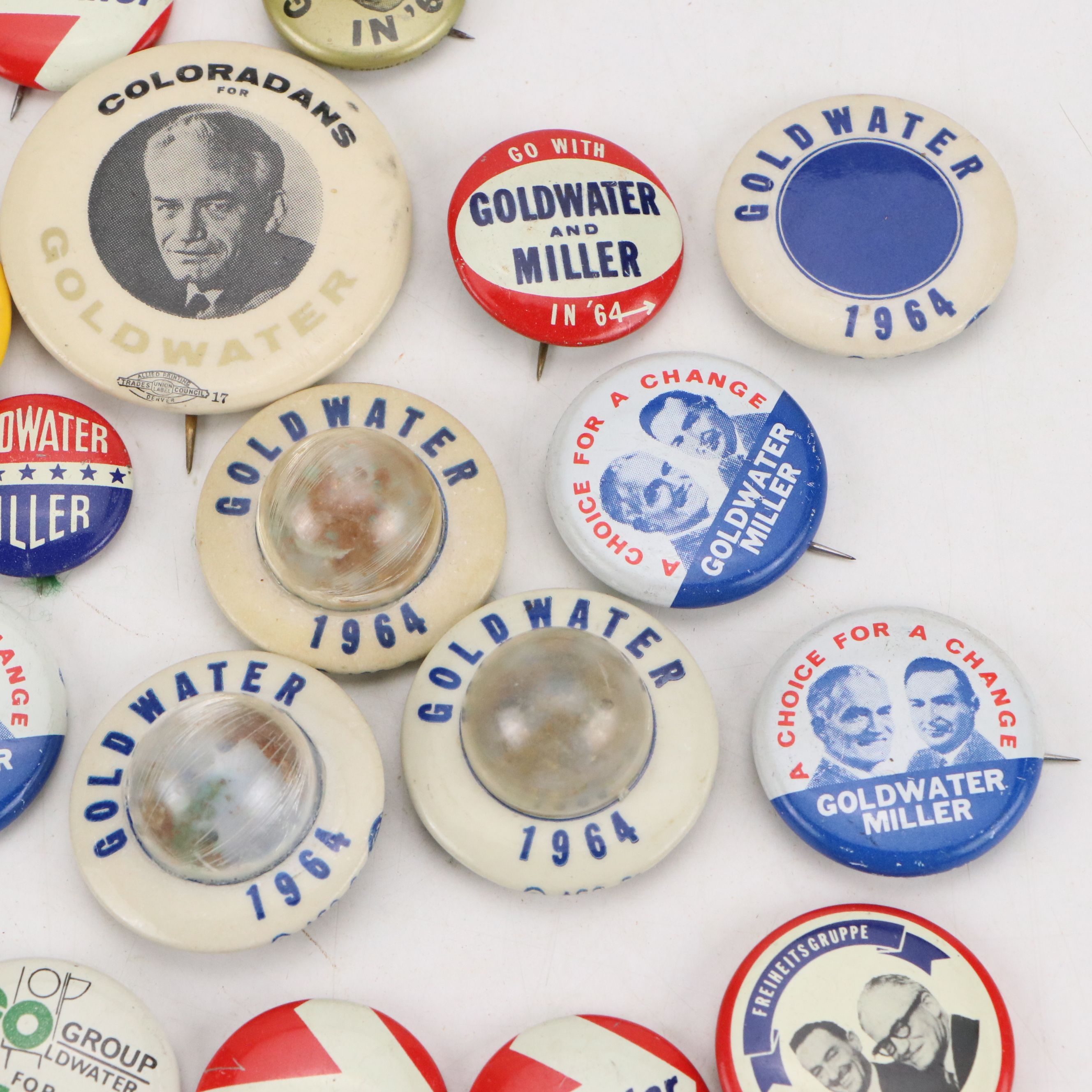 Barry Goldwater Political Campaign Pinbacks, 1960s