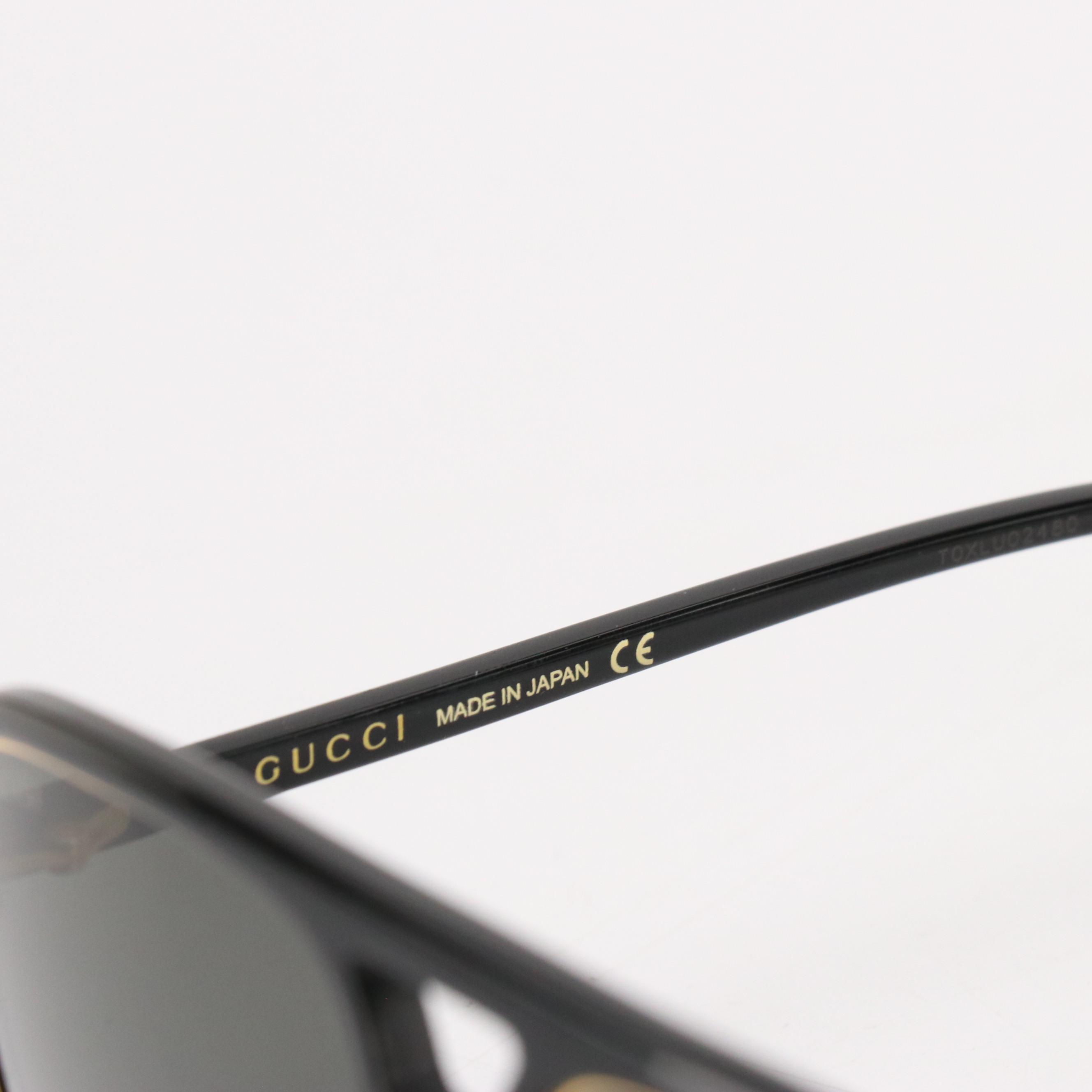 Gucci GG0318S Black Square Framed Sunglasses with Case