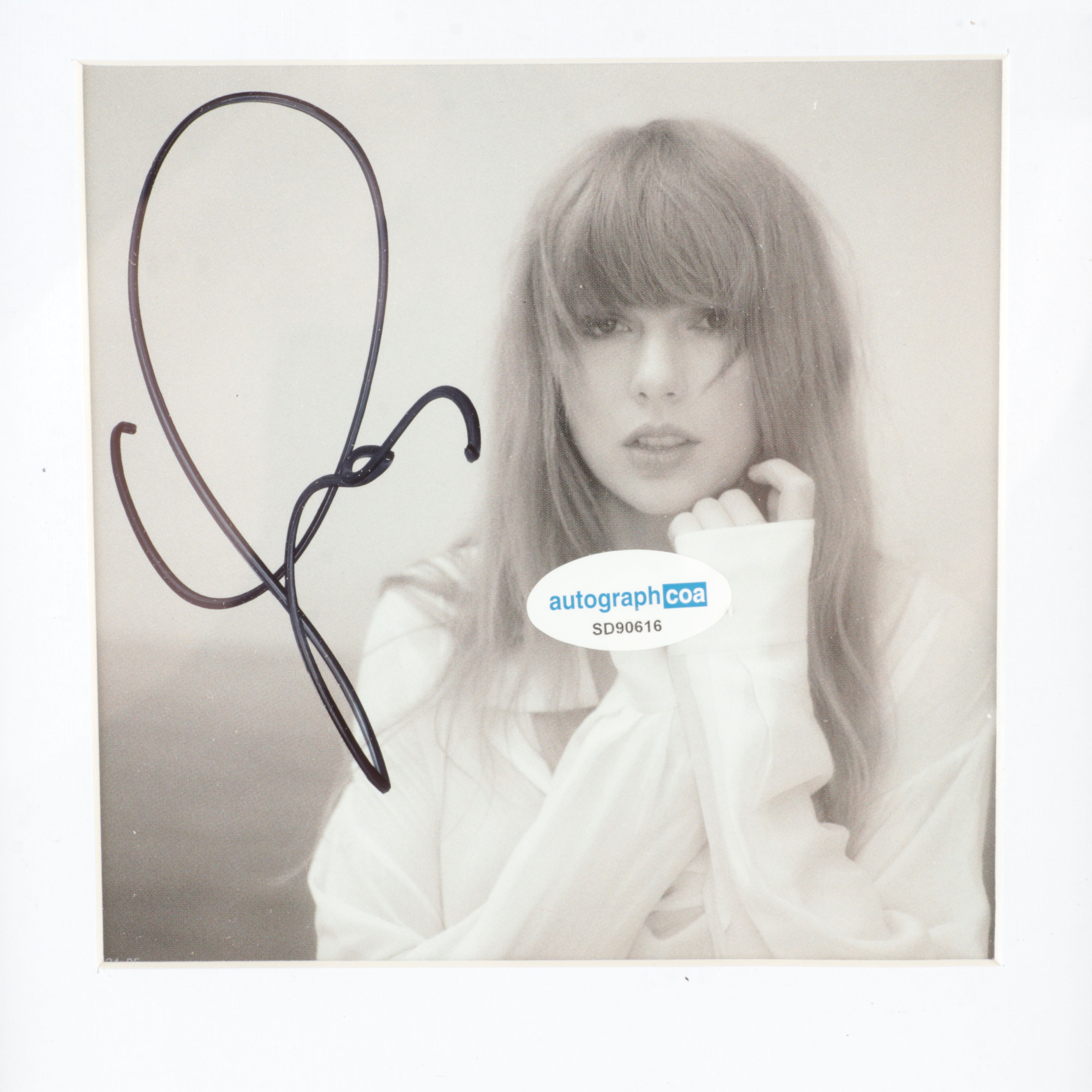 Taylor Swift Signed "The Tortured Poets Department" CD Card in Frame