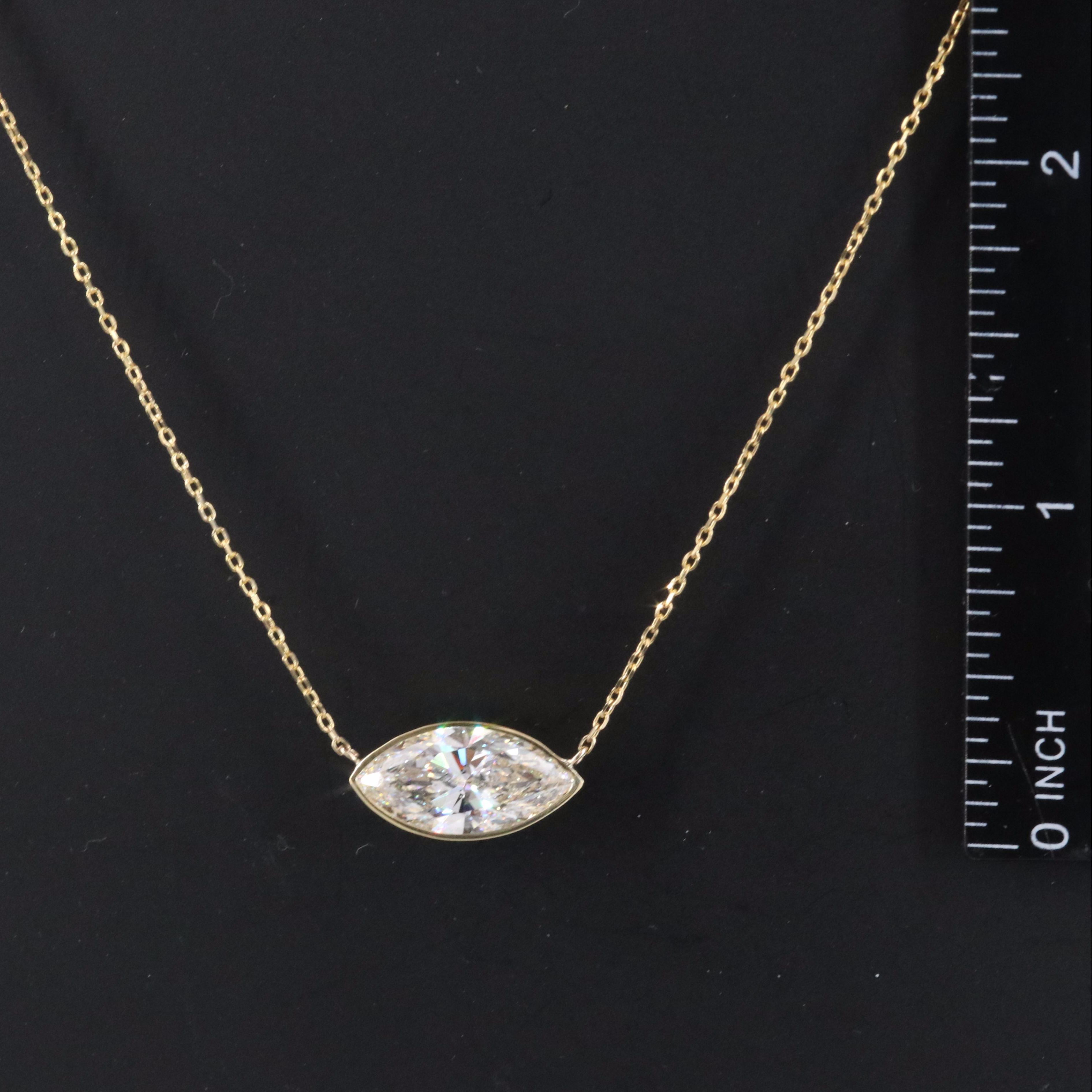 18K 4.07 CT Lab Grown Diamond Pendant on 14K Chain