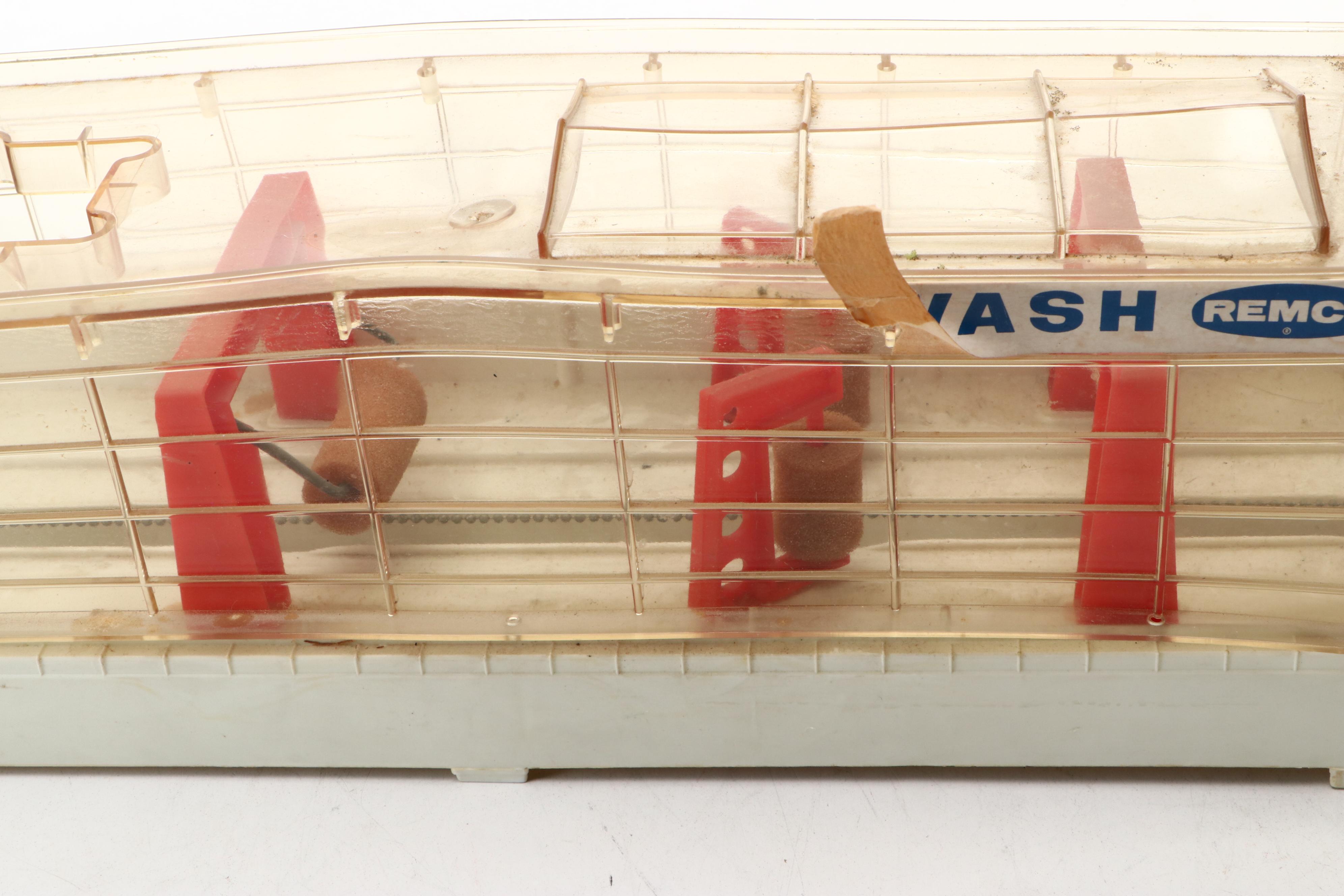 Marx Tin Litho Day & Nite Service Station with Remco Mr. Kelly's Car Wash Toy