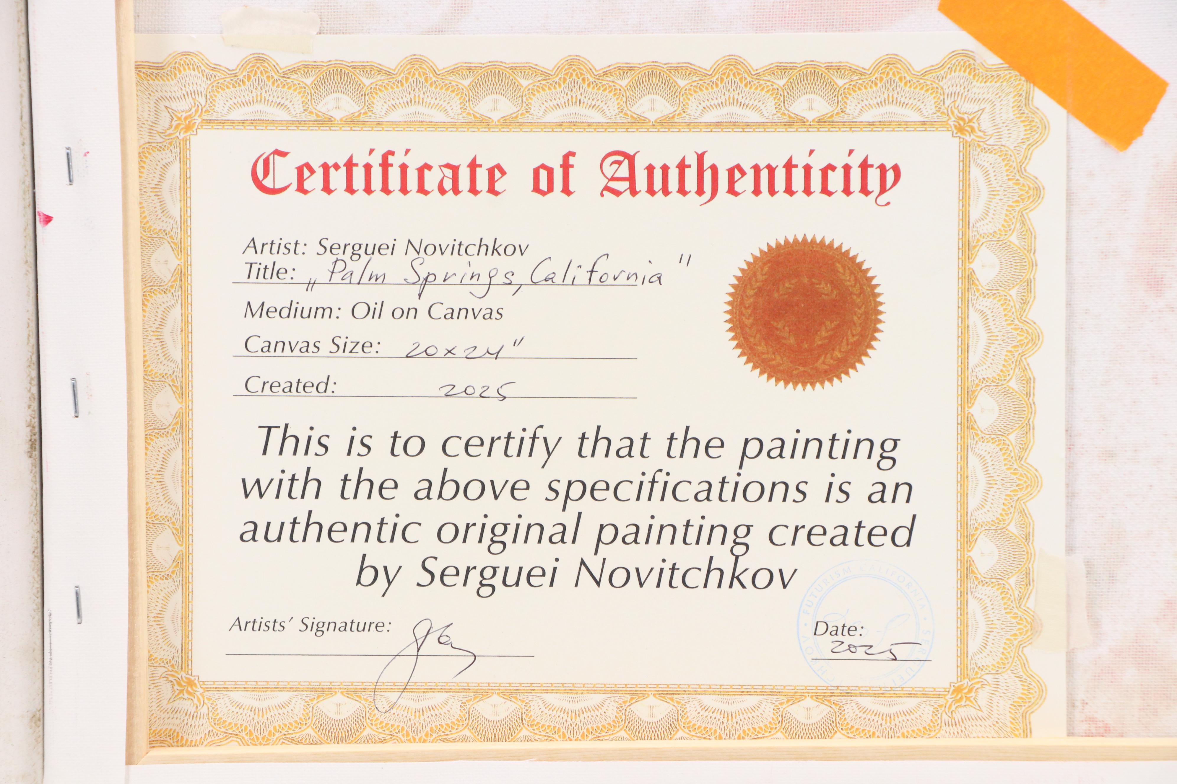 Serguei Novitchkov Oil Painting "Palm Springs, California," 2025