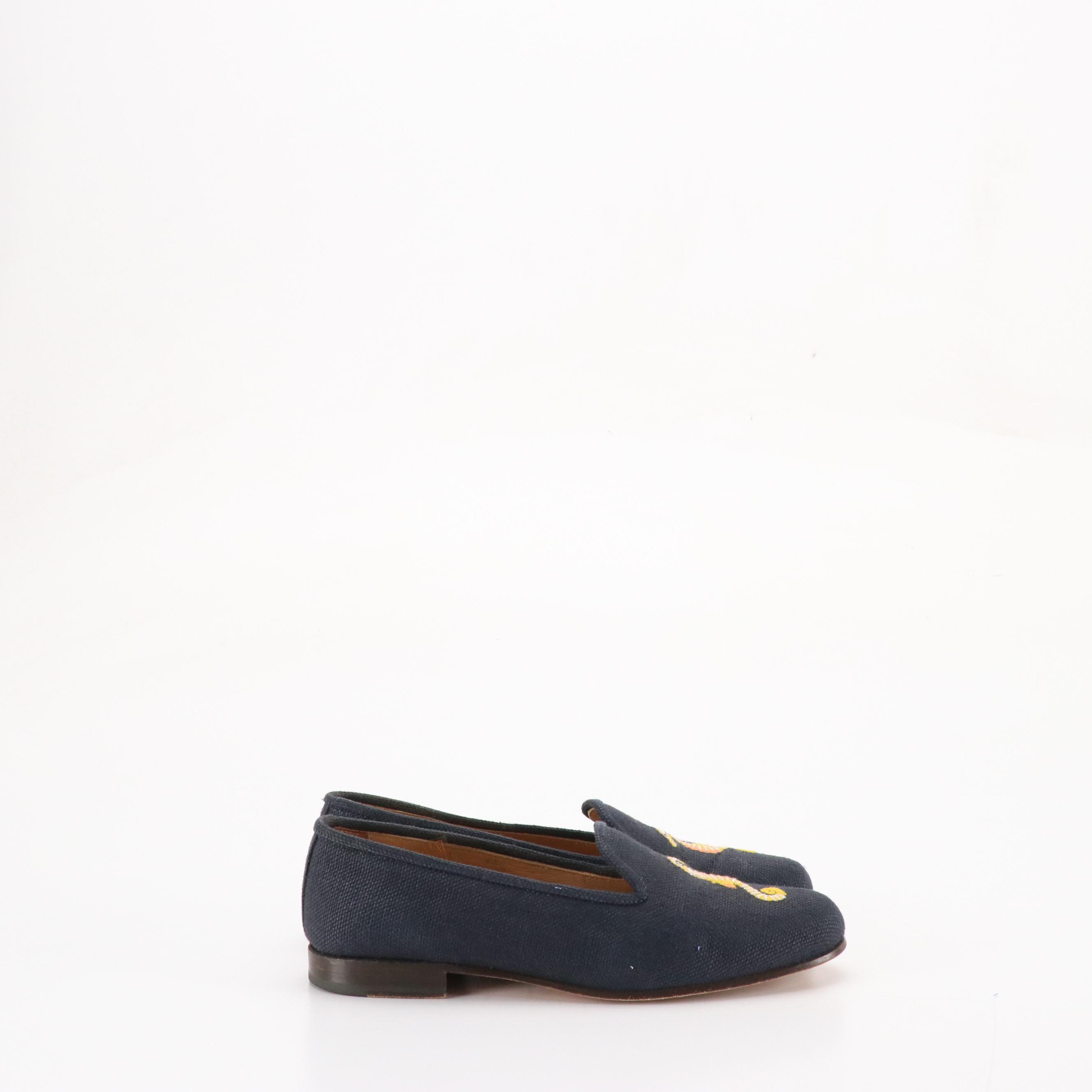 Salvatore Ferragamo Distinta Pumps, Stubbs & Wootton Linen Slippers with Boxes